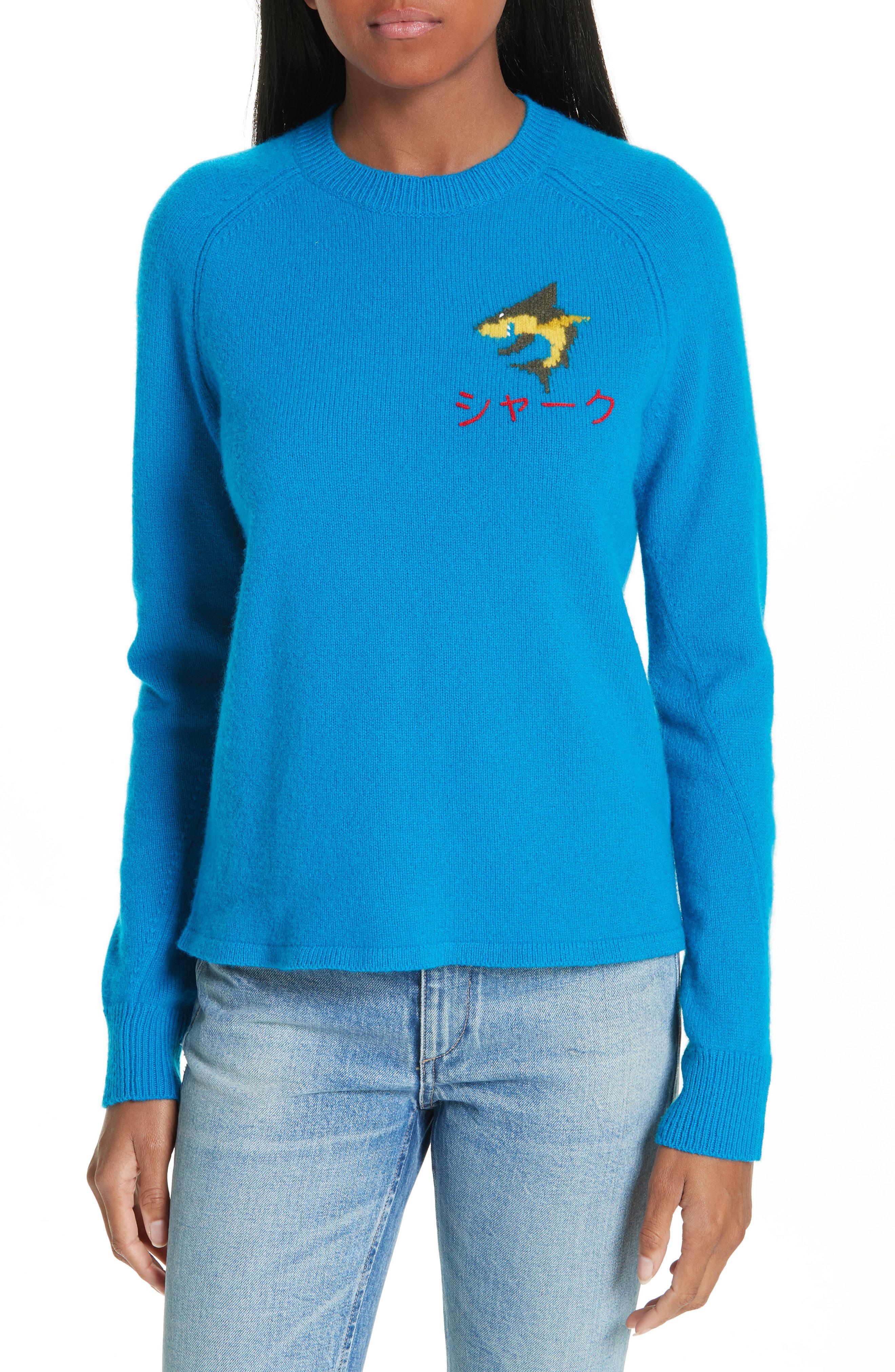 Rag & Bone Storm Wool Intarsia Pullover Sweater in Blue - Lyst