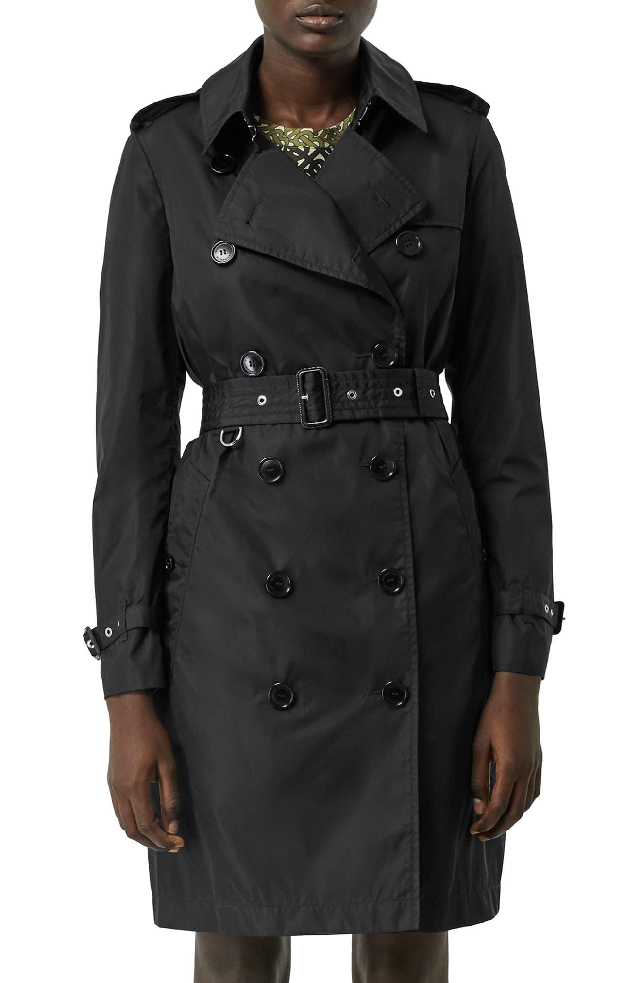 Burberry Detachable Hood Econyl® Trench Coat in Black Lyst