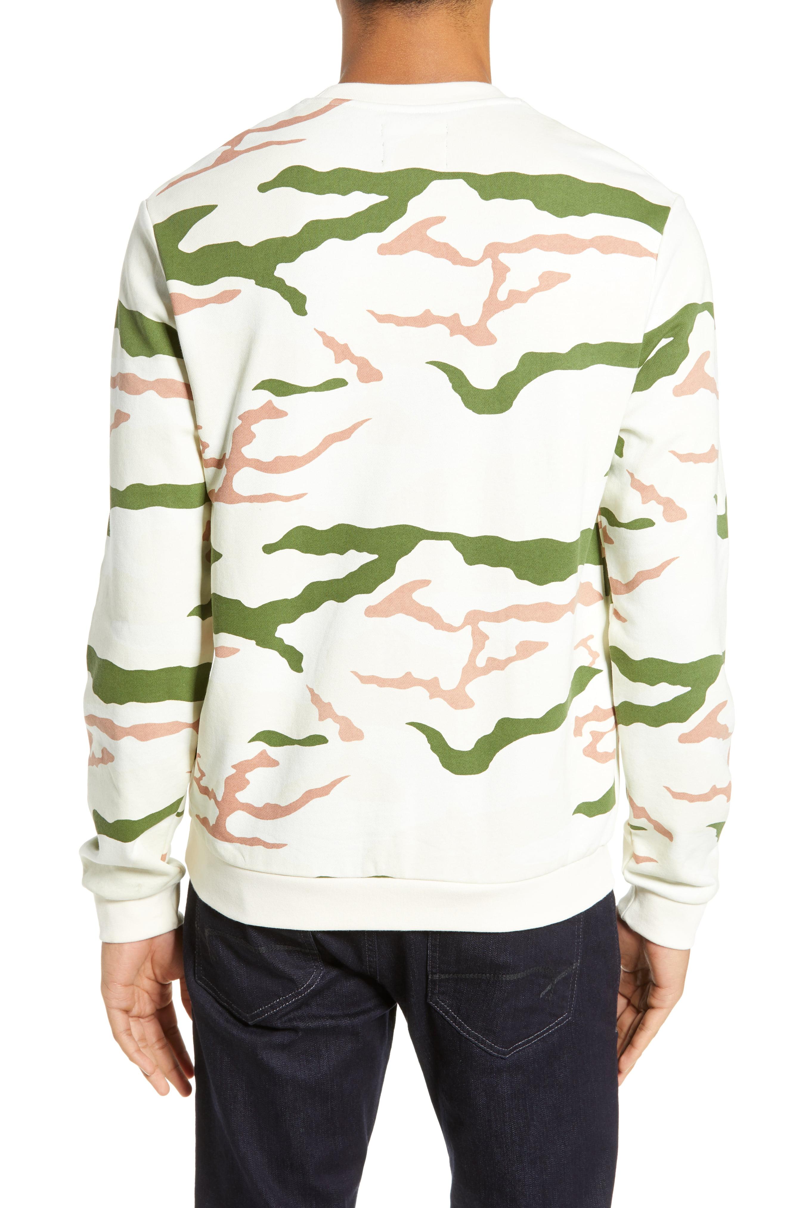 Lyst Fred Perry X Arktis Camo Crewneck Cotton Sweatshirt In Green For Men