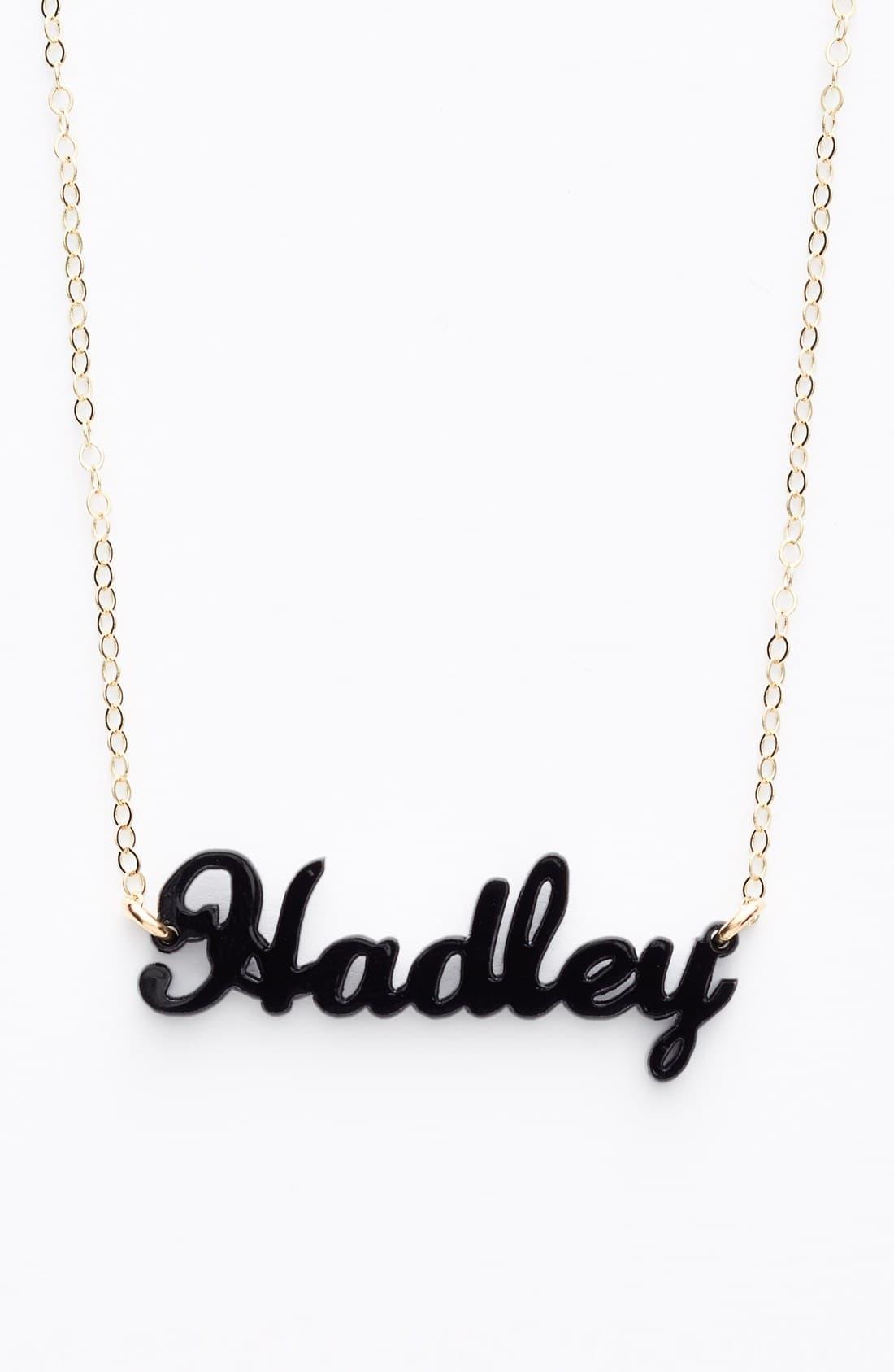 Moon & Lola 'script Font' Personalized Nameplate Pendant ...