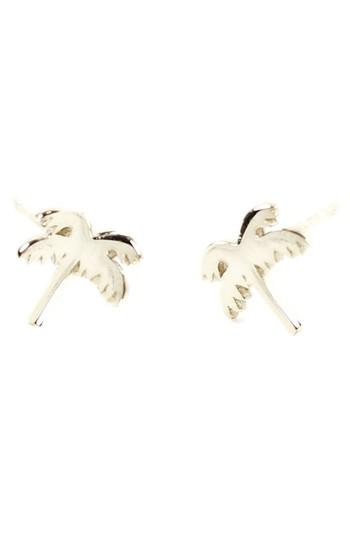 Lyst Kris Nations Palm Tree Stud Earrings In Metallic Gallery