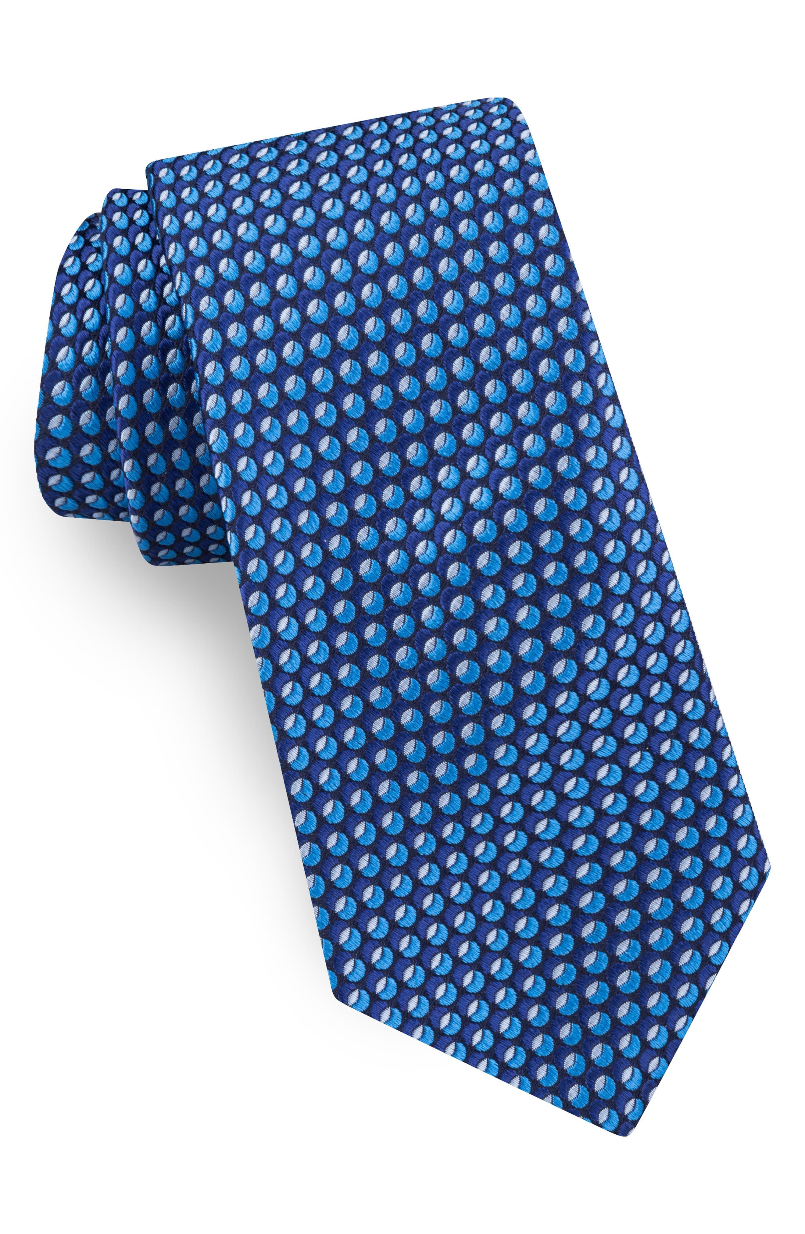 Ted Baker Geometric Oval Silk Tie in Blue for Men - Lyst