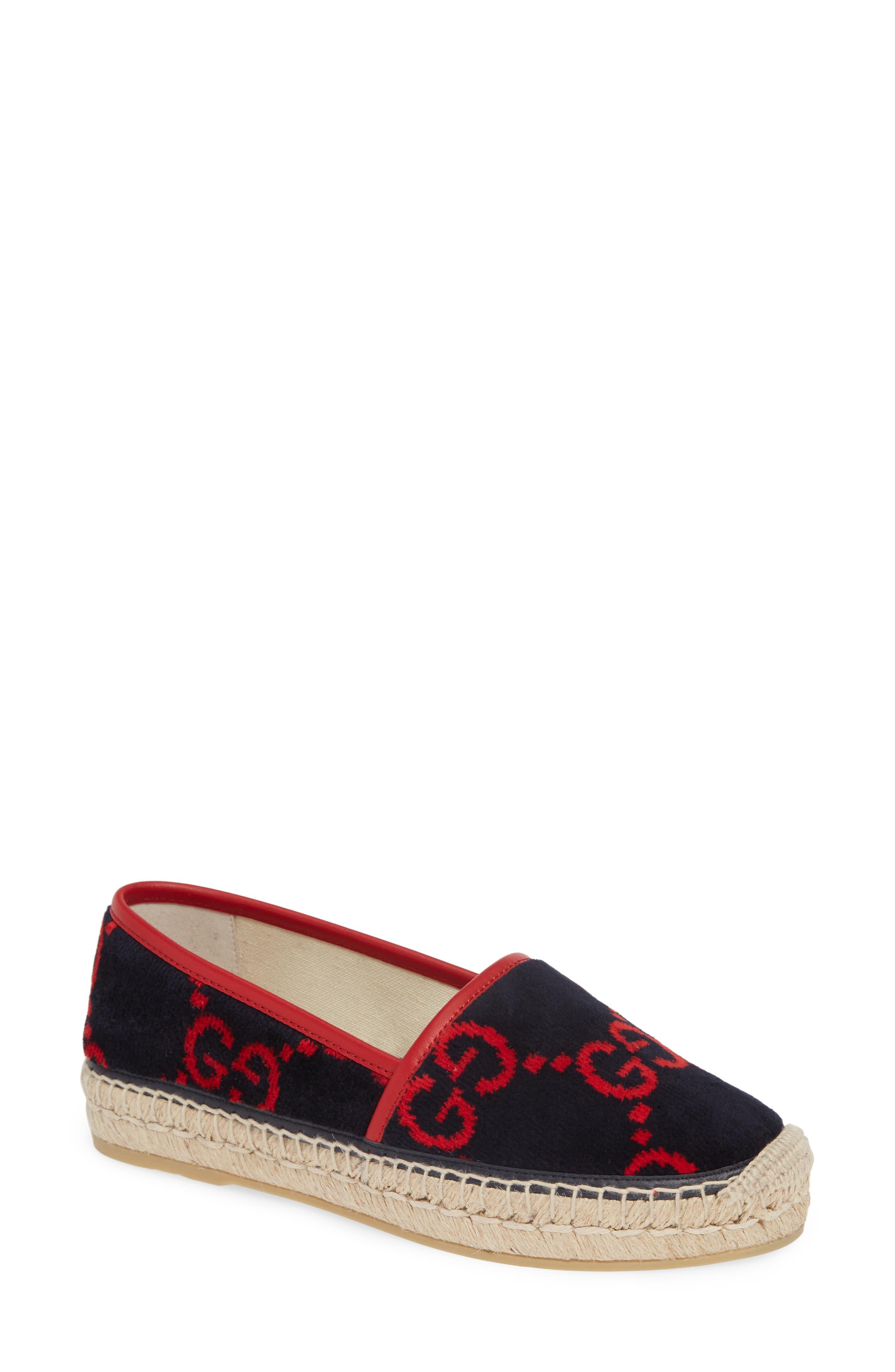 gucci double g leather espadrilles