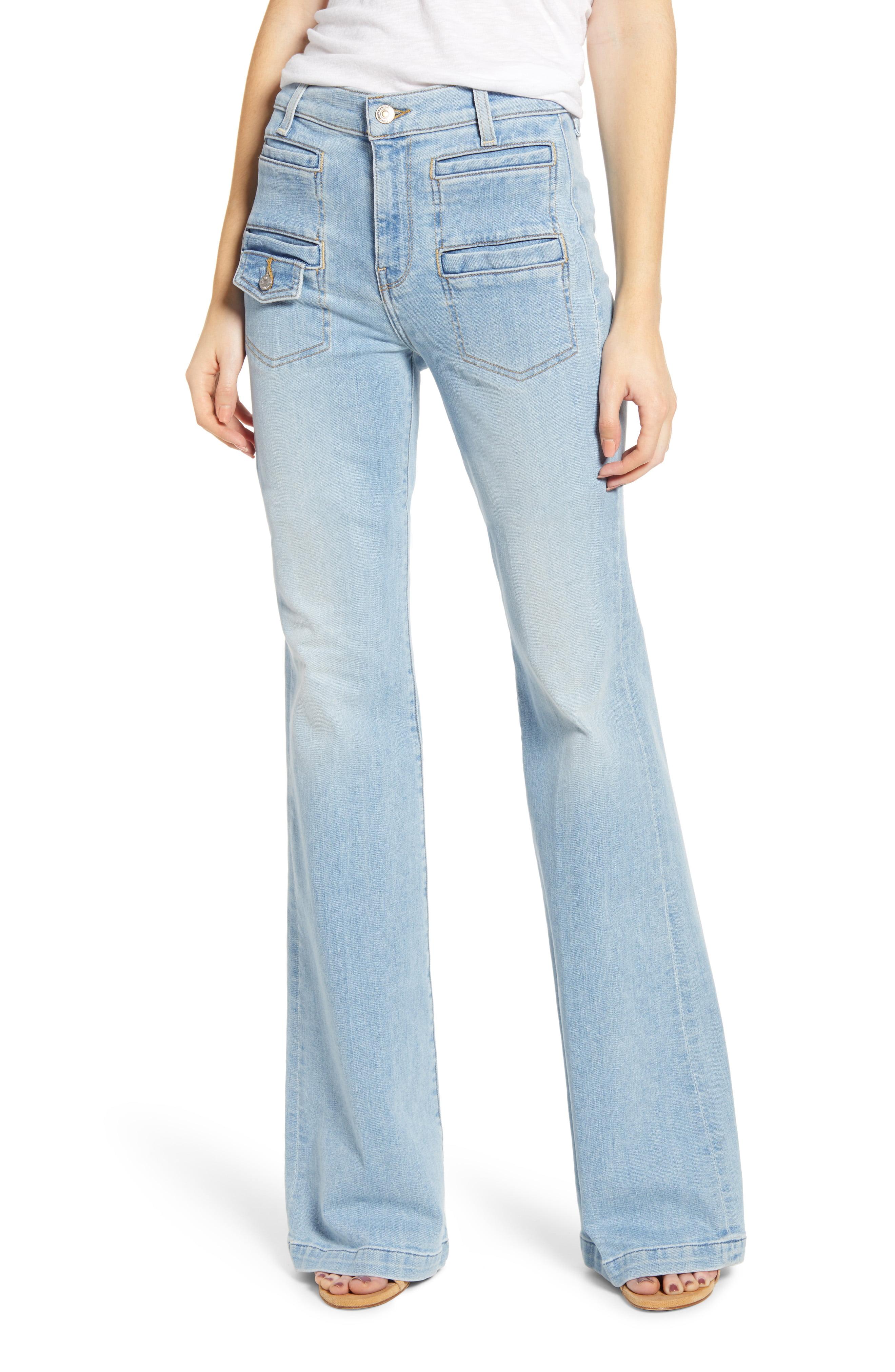 Lyst - 7 For All Mankind 7 For All Mankind Georgia High Waist Flare ...