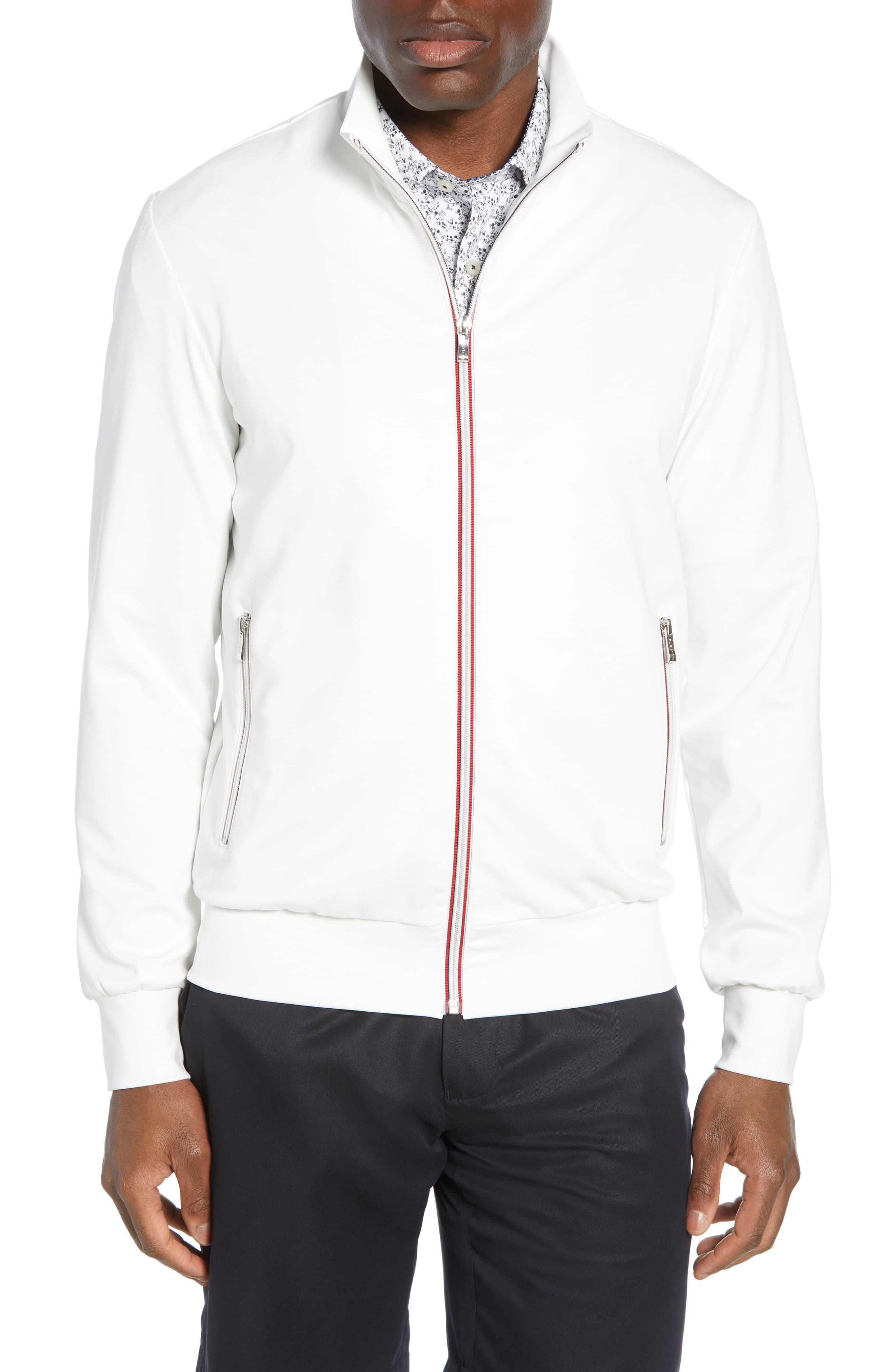 Bugatchi Track Jacket in White for Men Lyst