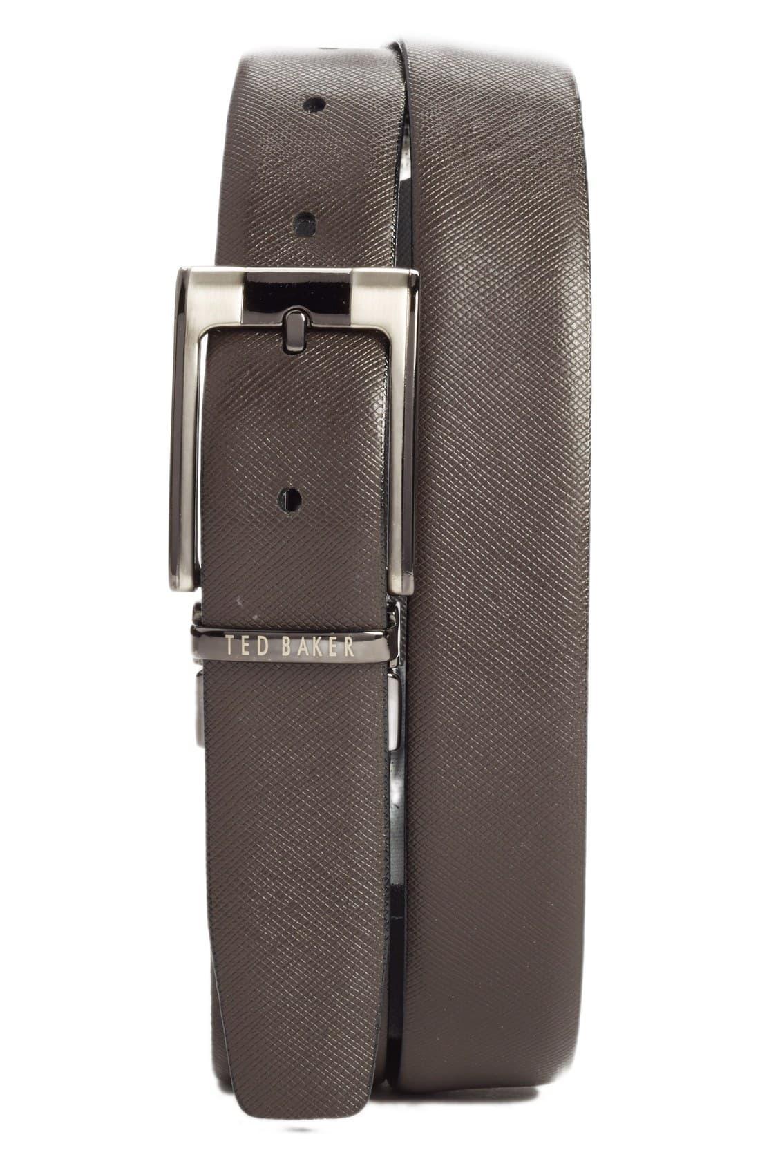 Ted Baker Reversible Leather Belt in Black/ Brown (Black) for Men - Lyst