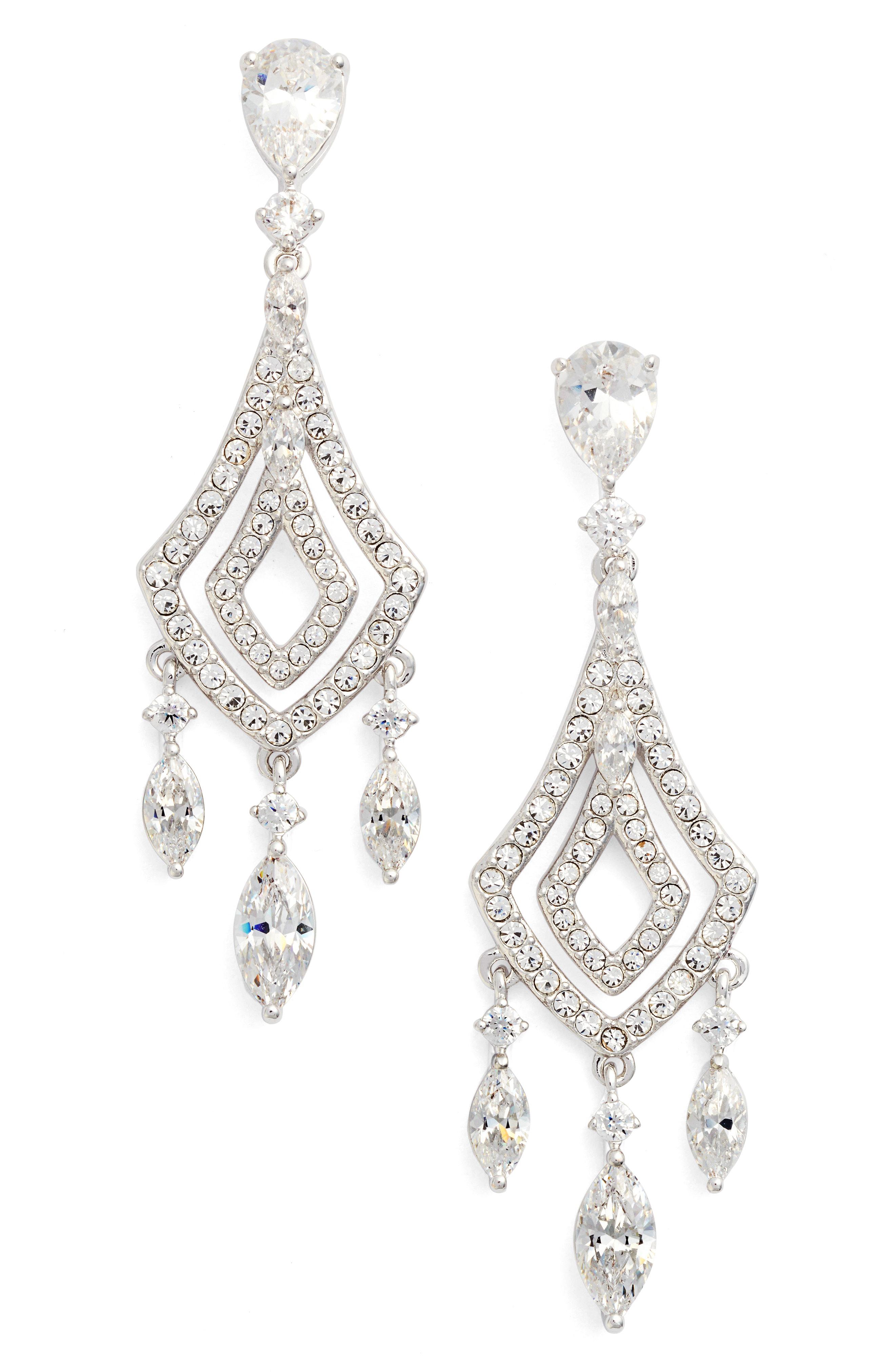 Lyst Nadri Cubic Zirconia Chandelier Earrings In Metallic Nadri Women S Metallic Cubic Zirconia Chandelier Earrings