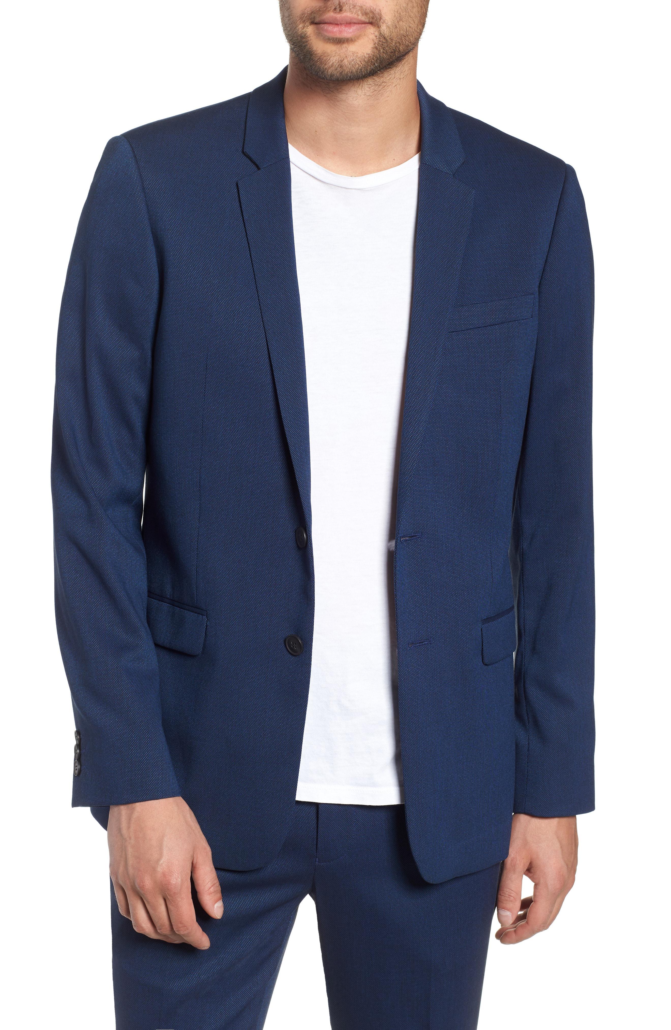 Lyst Topman Skinny Fit Suit Jacket in Blue for Men