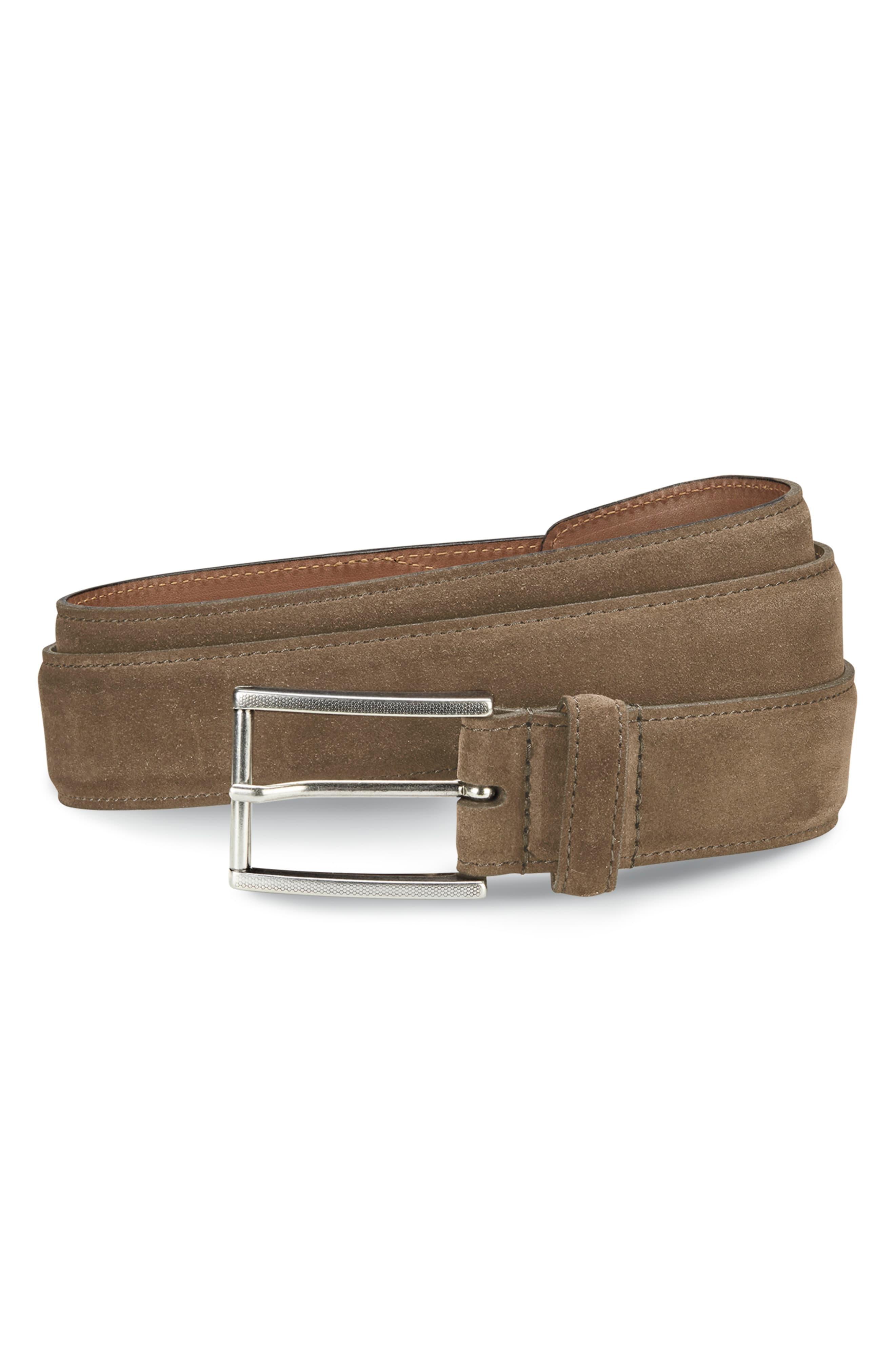 allen edmonds leather belt