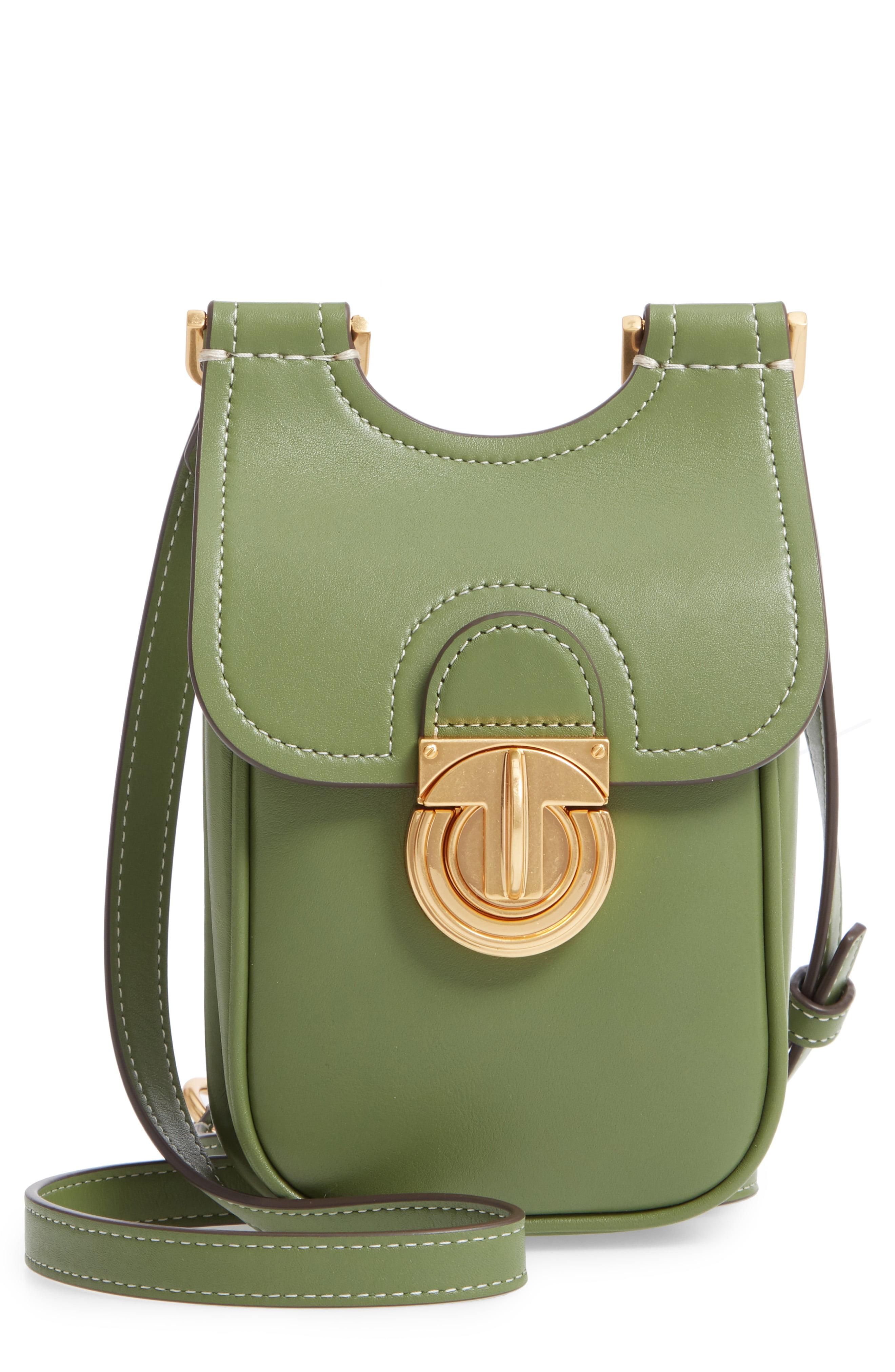 Lyst - Tory Burch James Leather Phone Crossbody Bag - in Green