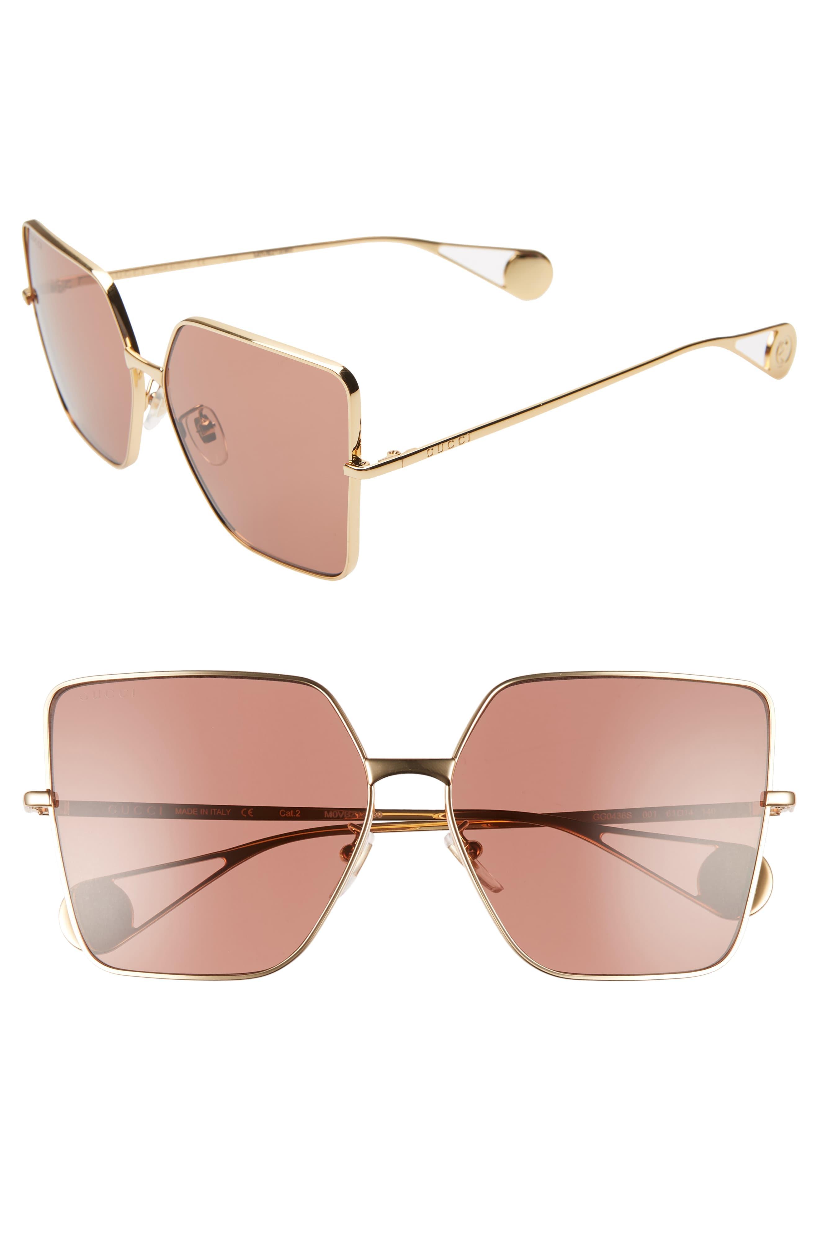 Gucci 61mm Square Sunglasses - - Lyst