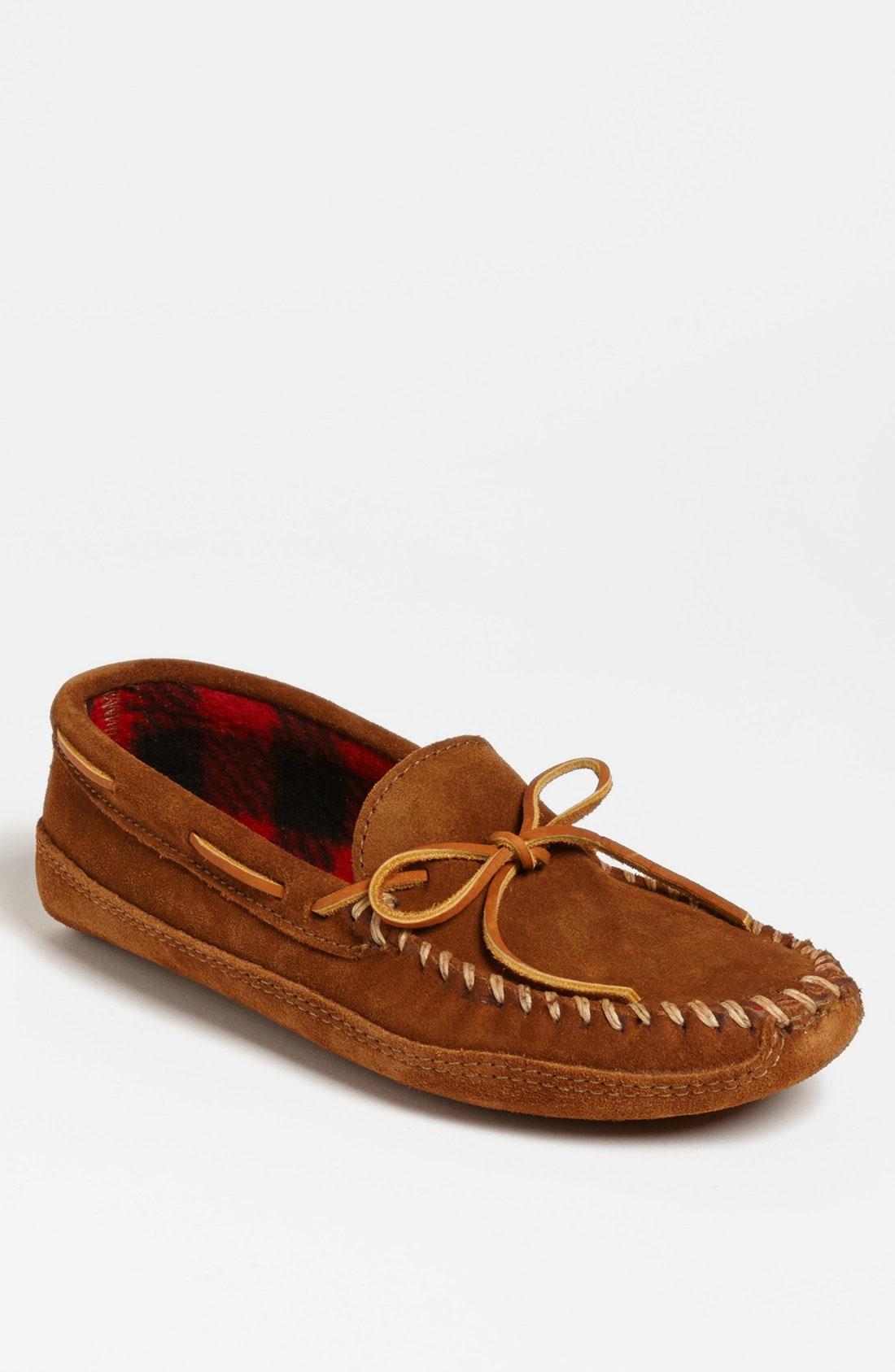 Lyst - Minnetonka Suede Moccasin in Brown for Men