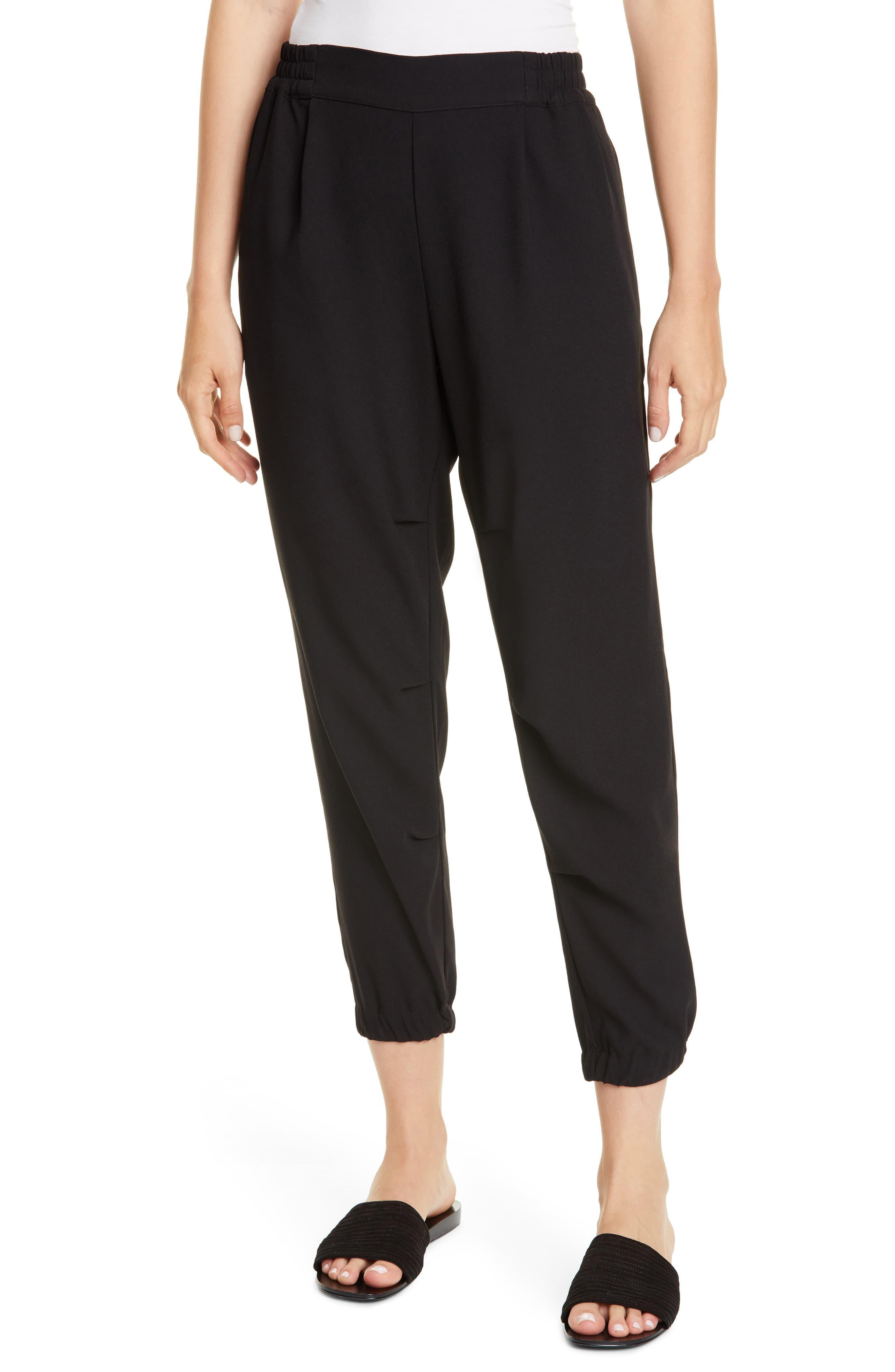 Joie Hedia Woven Crop Jogger Pants in Black - Lyst