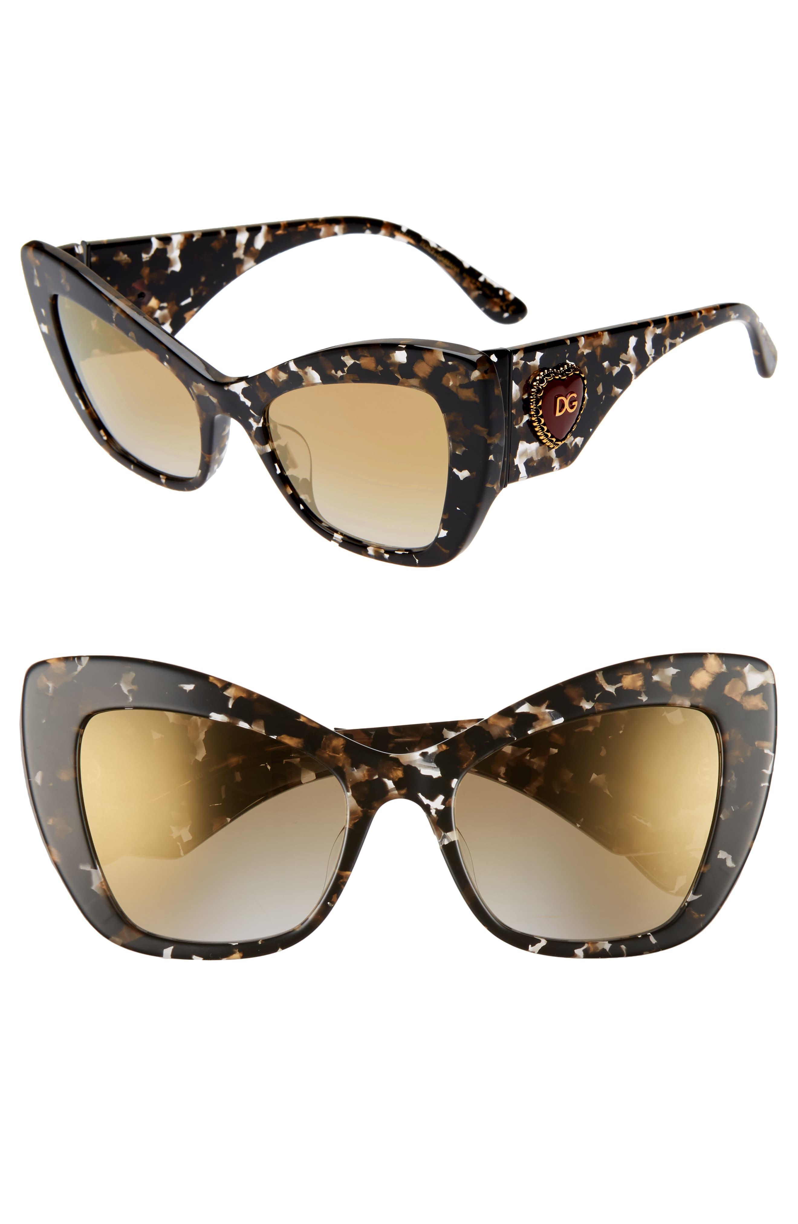 Dolce & Gabbana Sacred Heart 54mm Gradient Cat Eye Sunglasses - Lyst