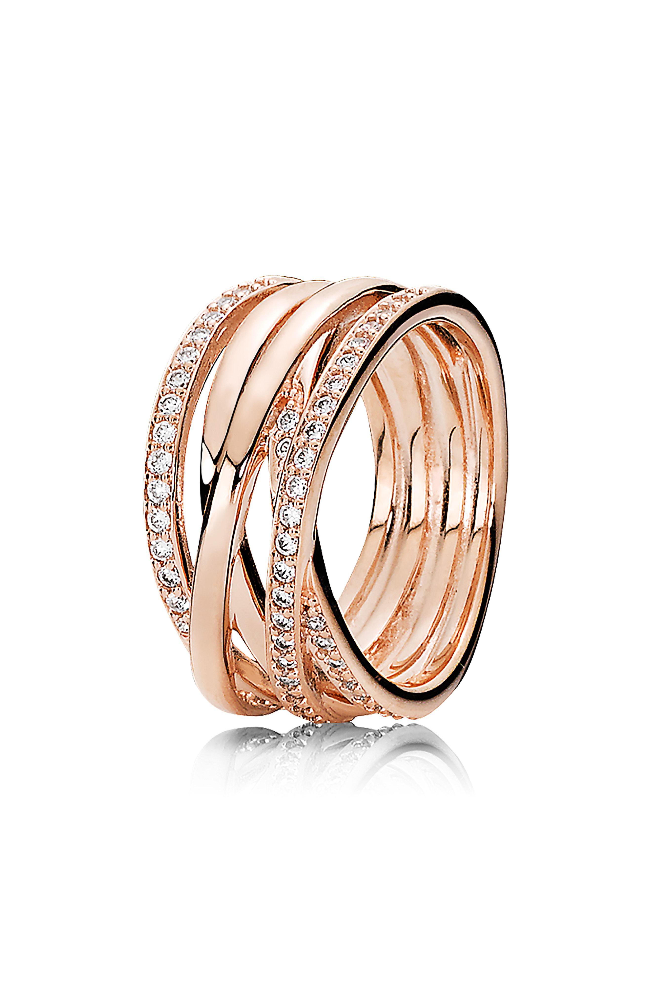 Pandora rose gold band ring Clearance