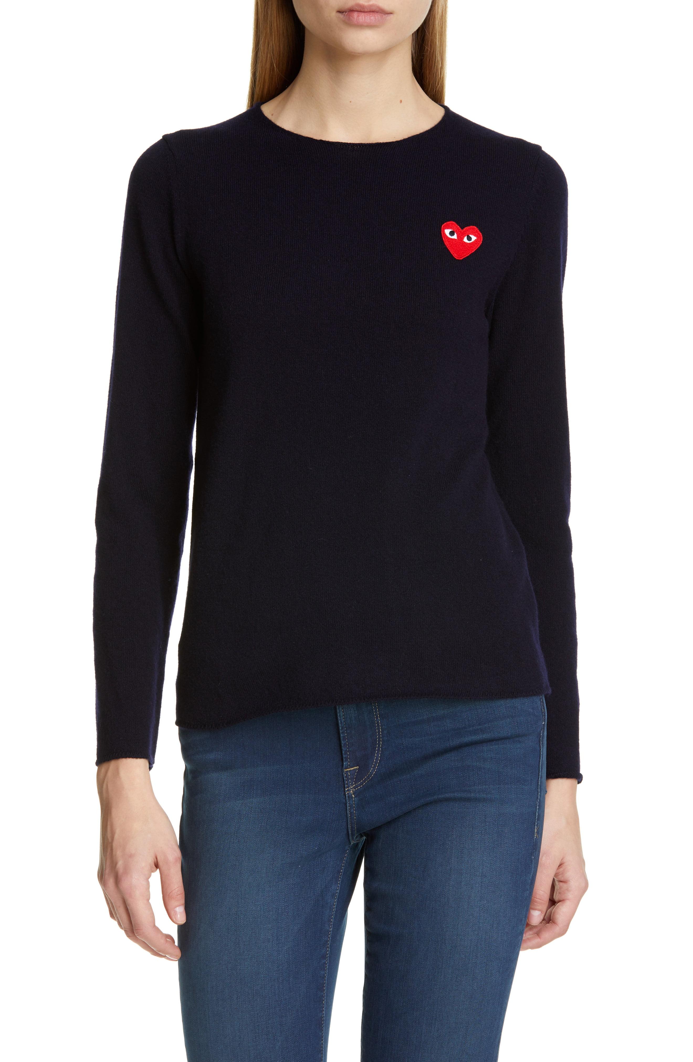 Lyst - Comme des Garçons Play Wool Sweater in Blue