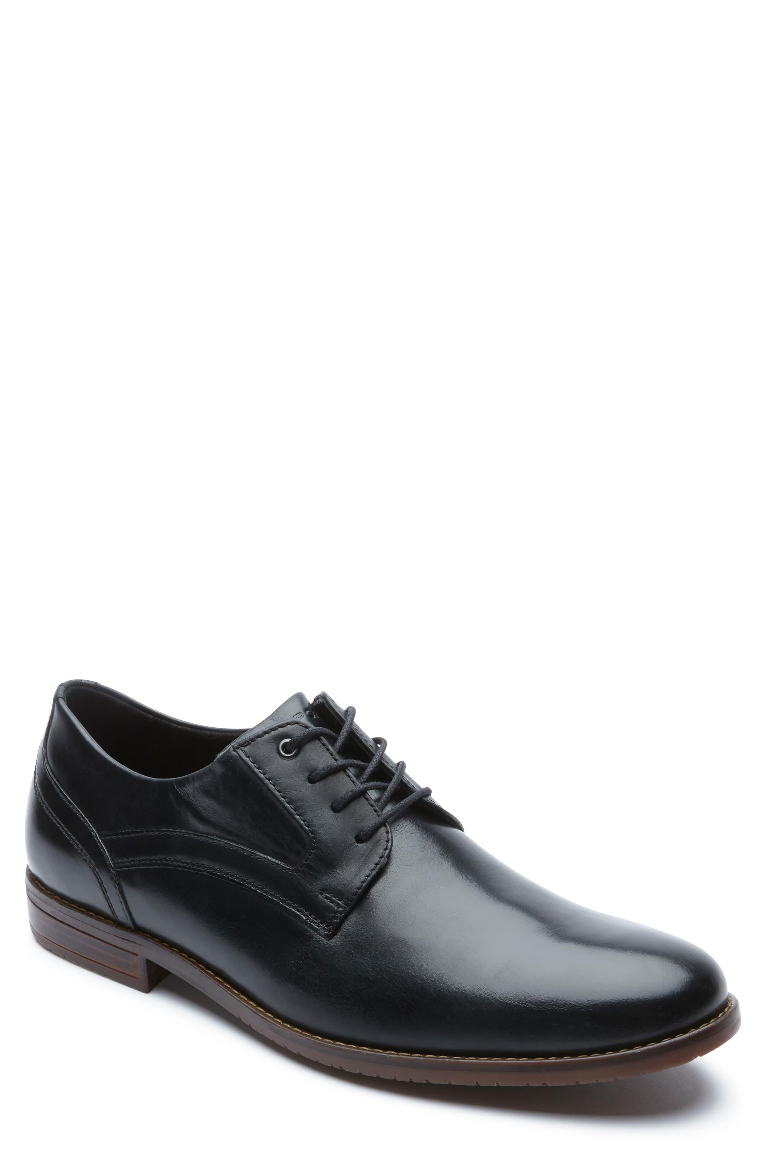 Rockport Style Purpose 3 Plain Toe Derby in Black Leather (Black) for ...