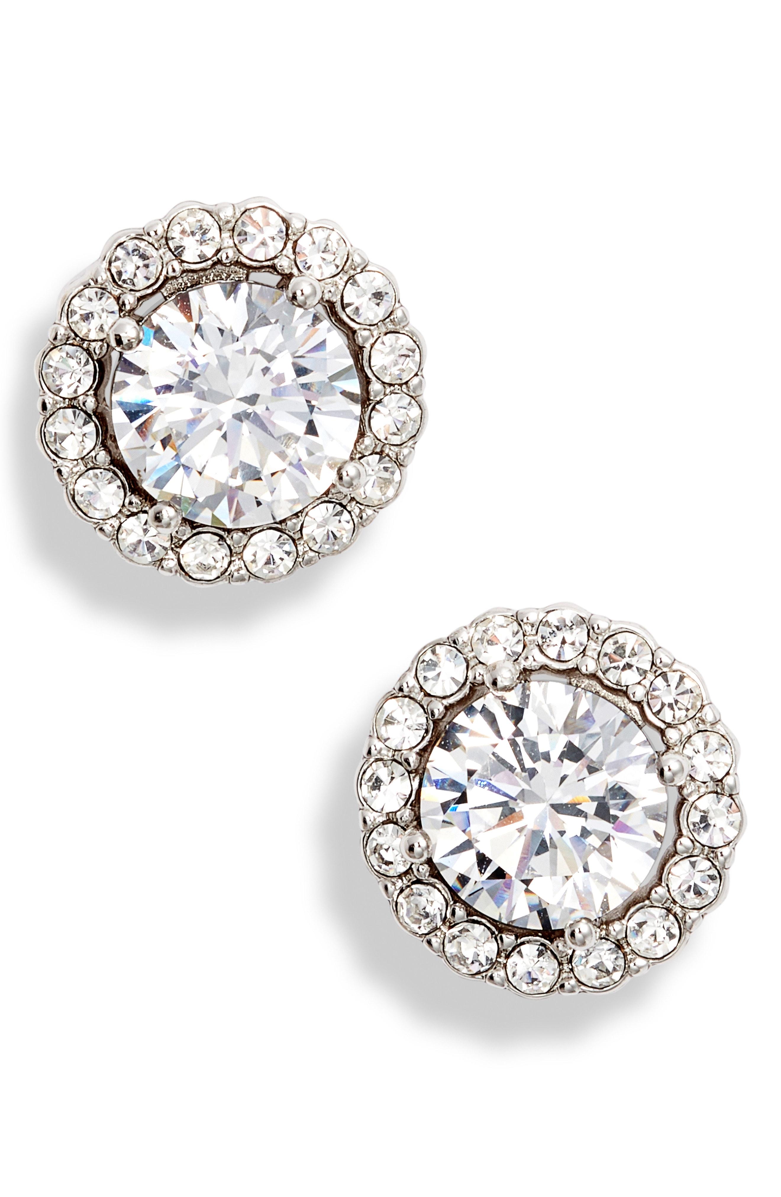 Lyst - Givenchy Halo Button Stud Earrings in Metallic