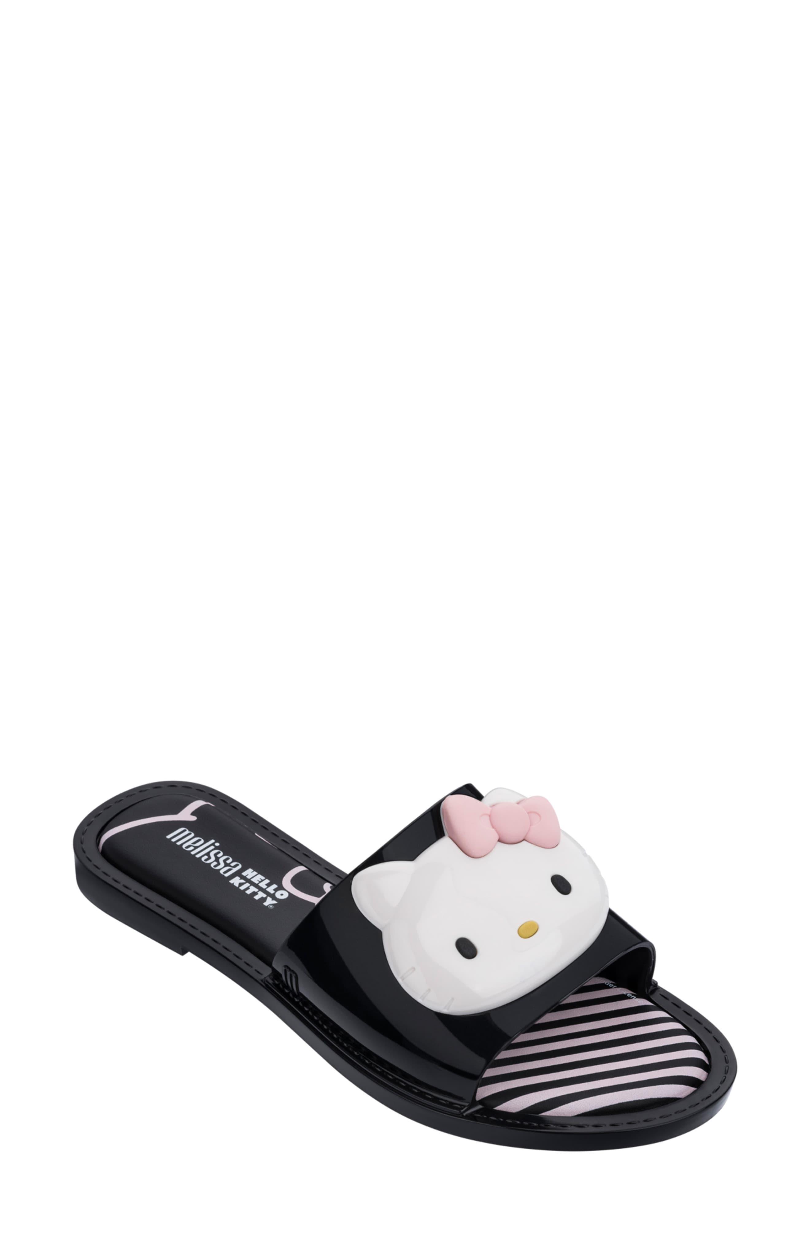 Melissa X Hello  Kitty  Slide Sandal  in Black Lyst