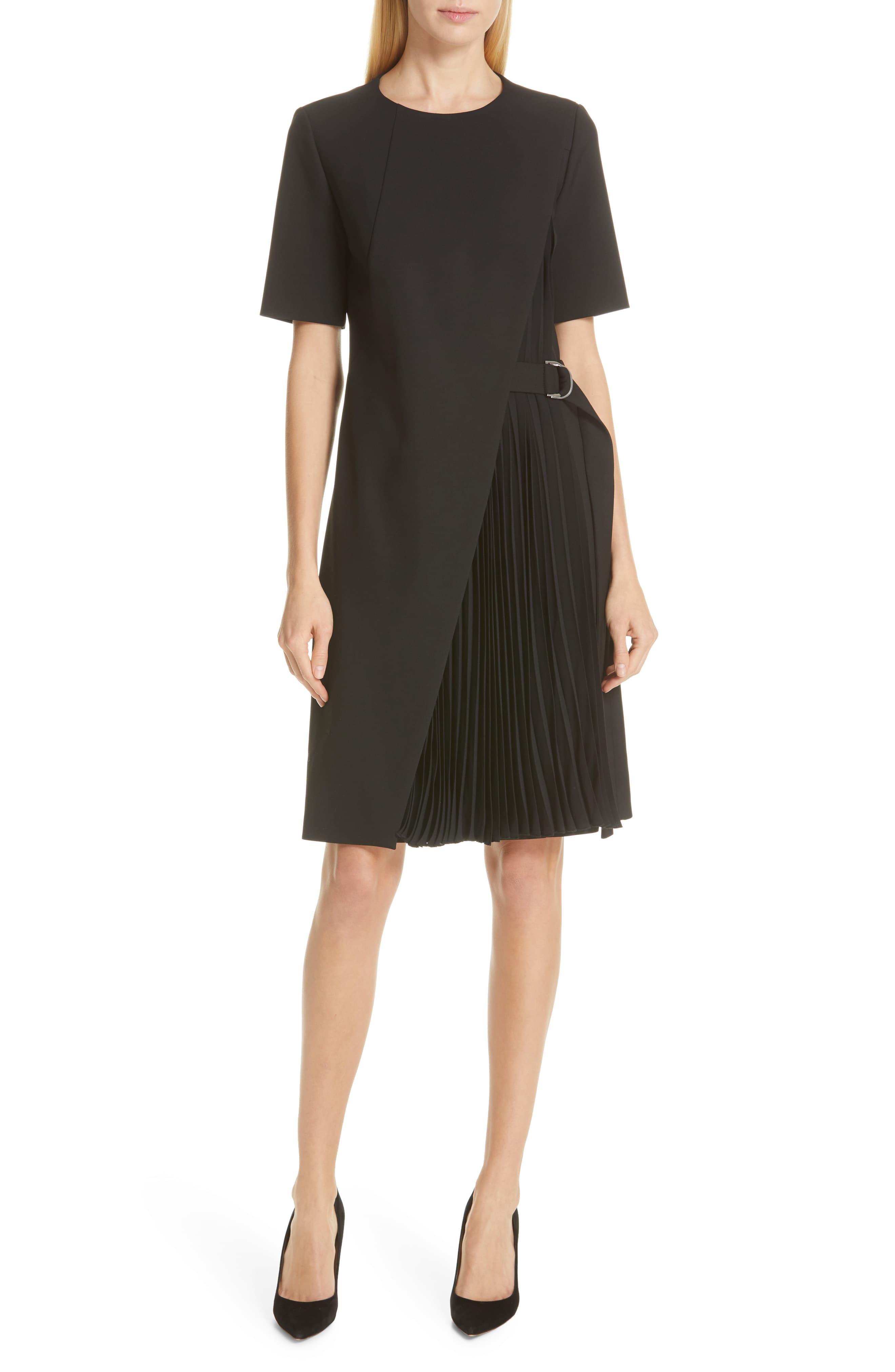 BOSS Dakilane Soft Stretch Wrap Dress in Black Lyst