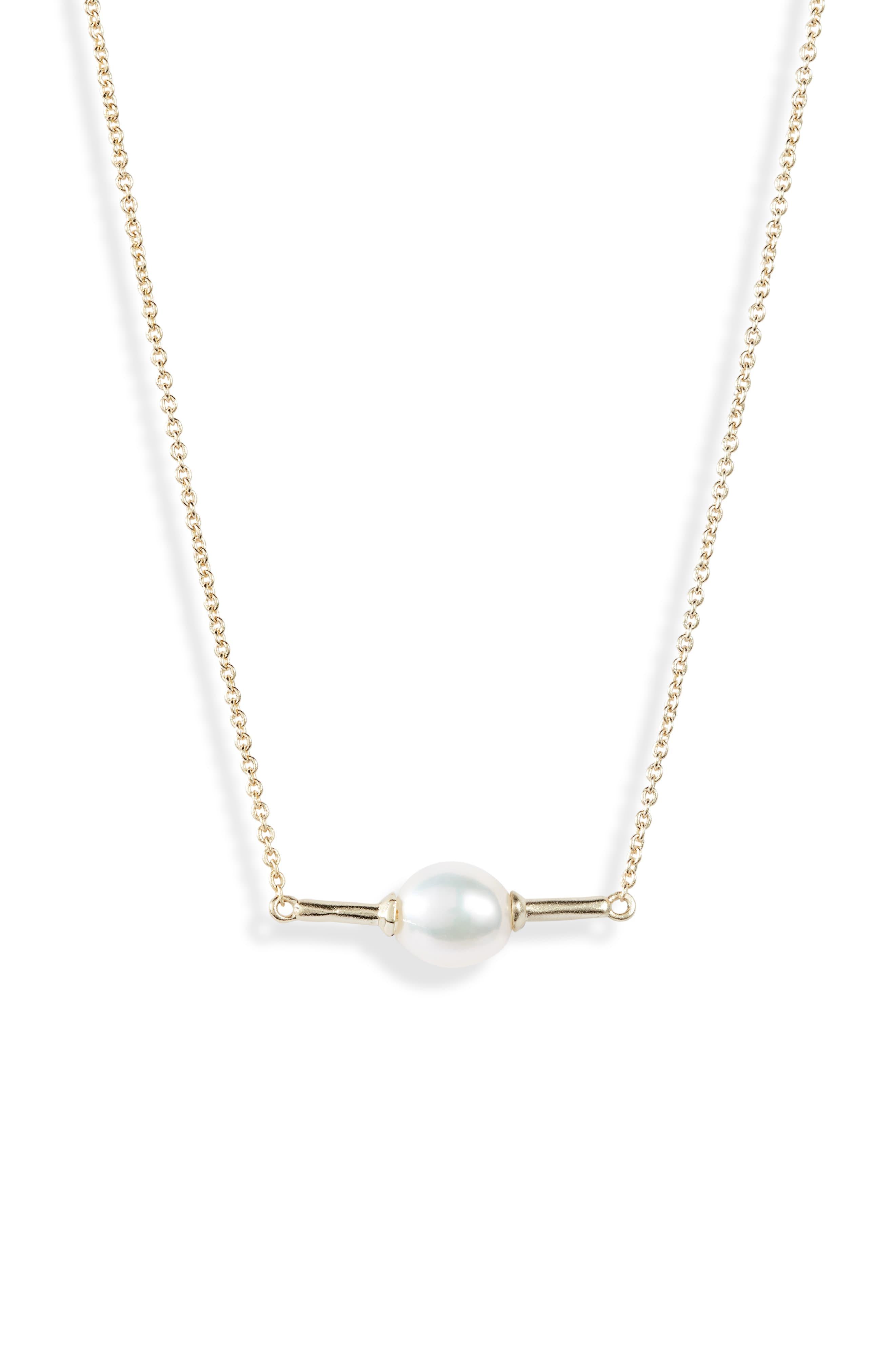 Kendra Scott Emberly Natural Pearl Necklace in Metallic Lyst