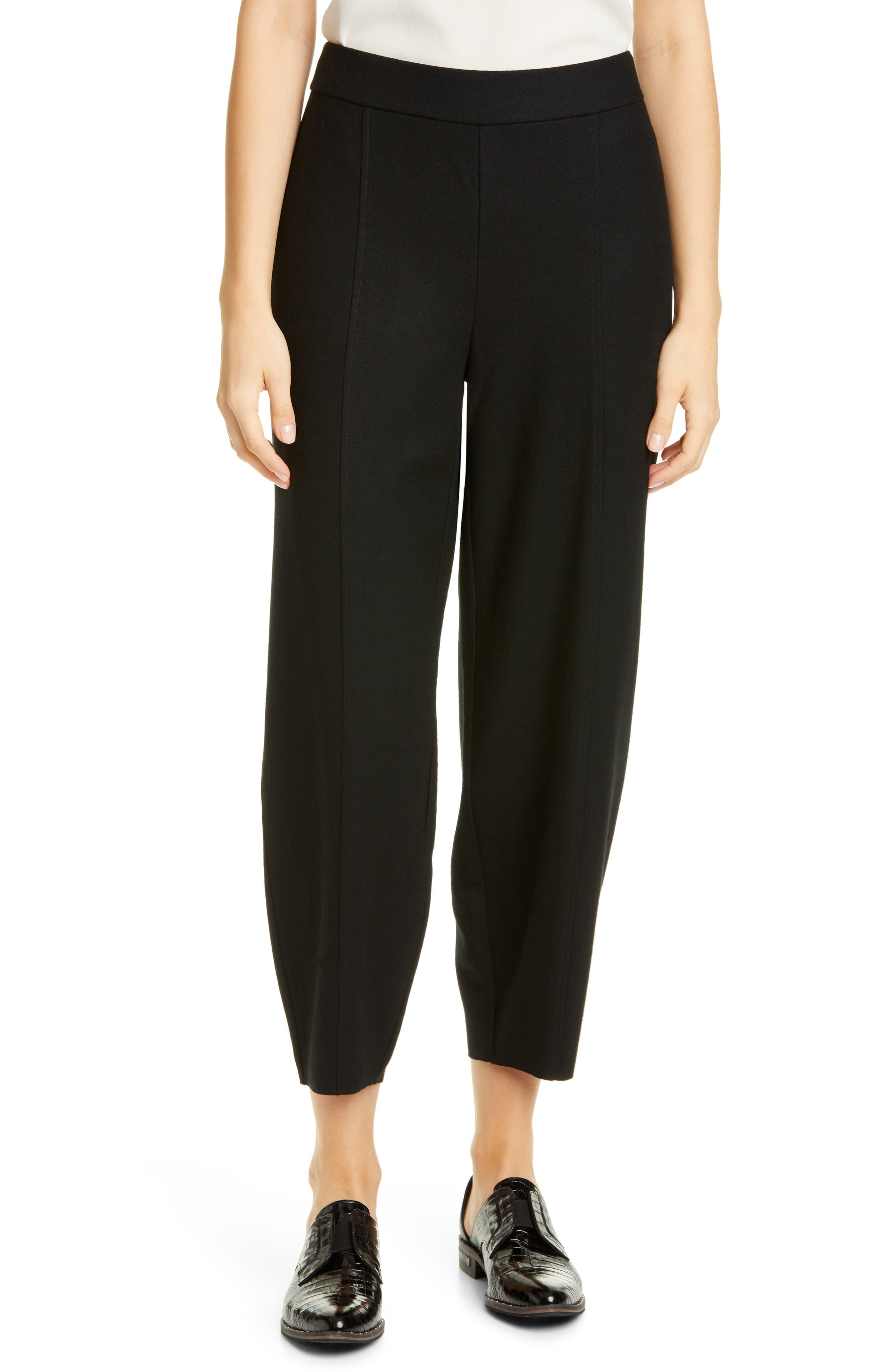 Eileen Fisher Wool Lantern Pants in Black - Lyst