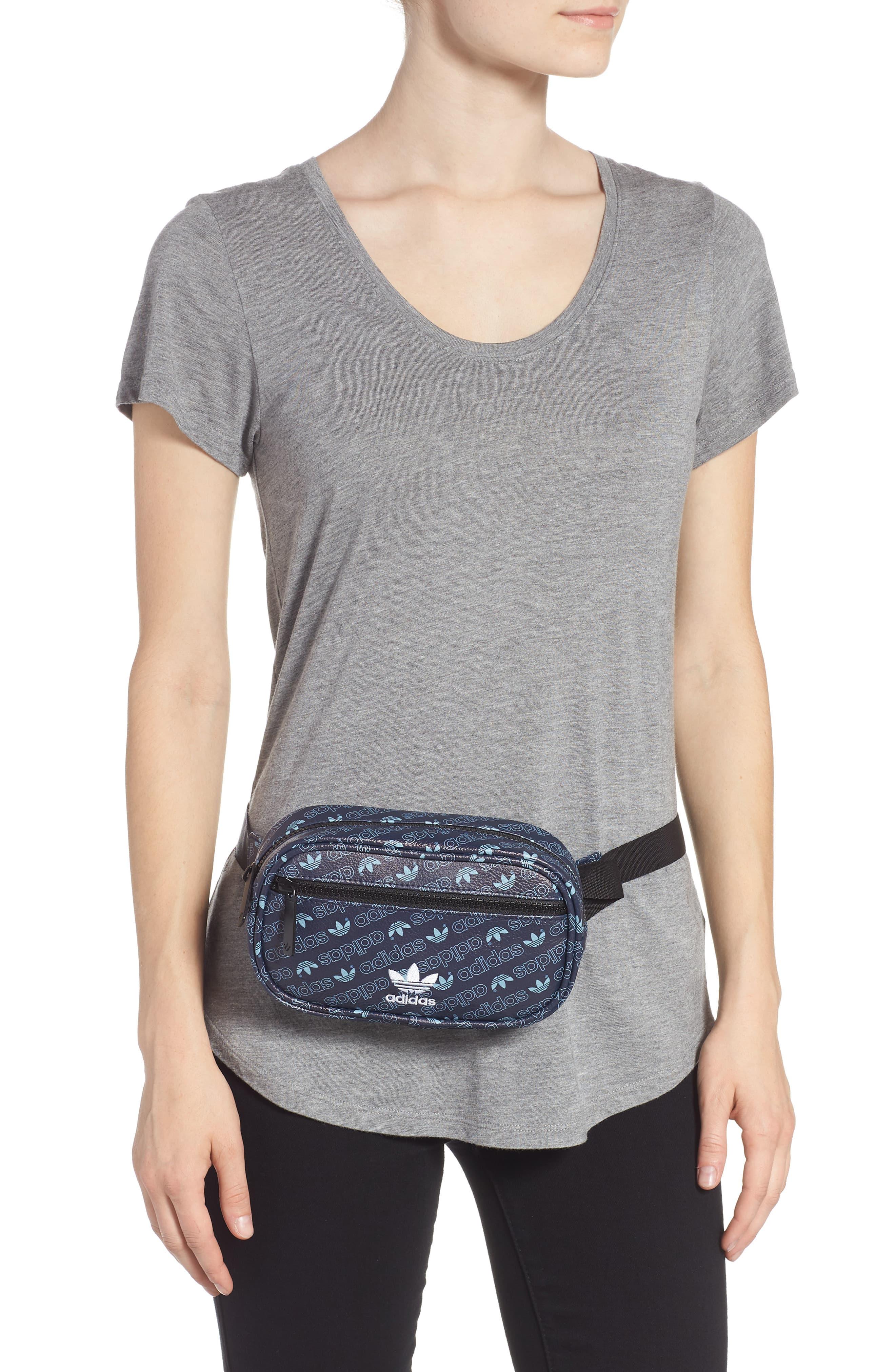 adidas Originals Faux Leather Belt Bag in Blue Lyst