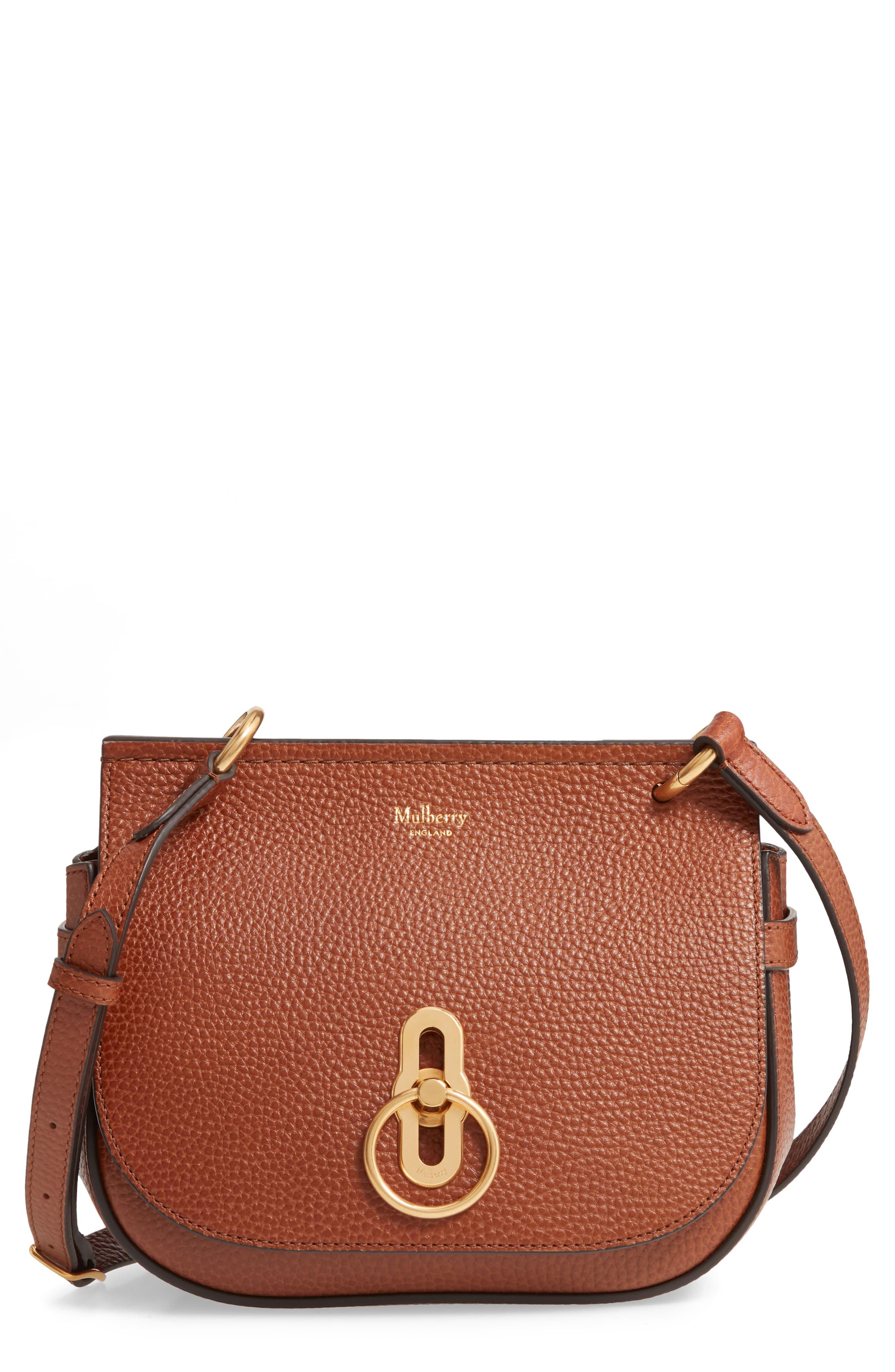 Mulberry Small Amberley Leather Crossbody Saddle Bag in Brown - Save 15 ...