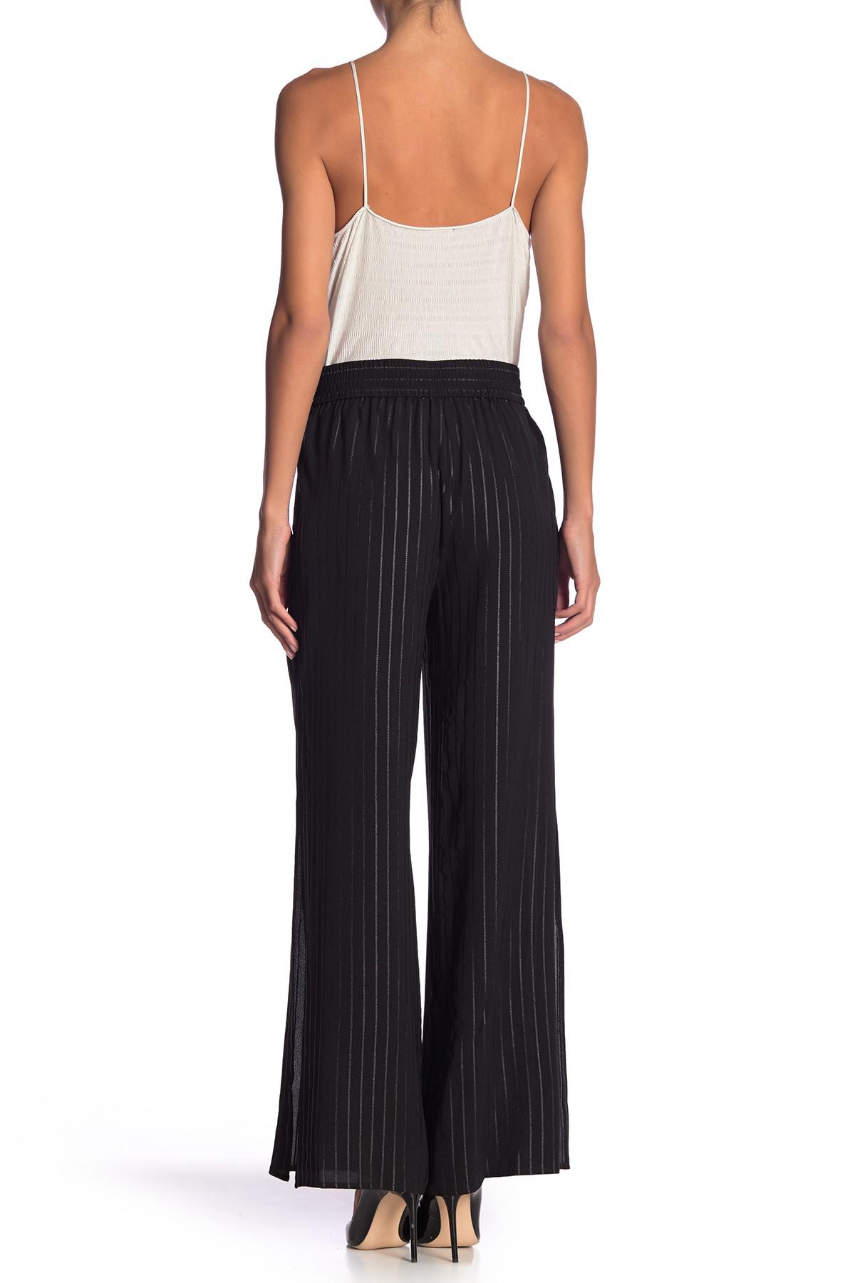 black side split pants