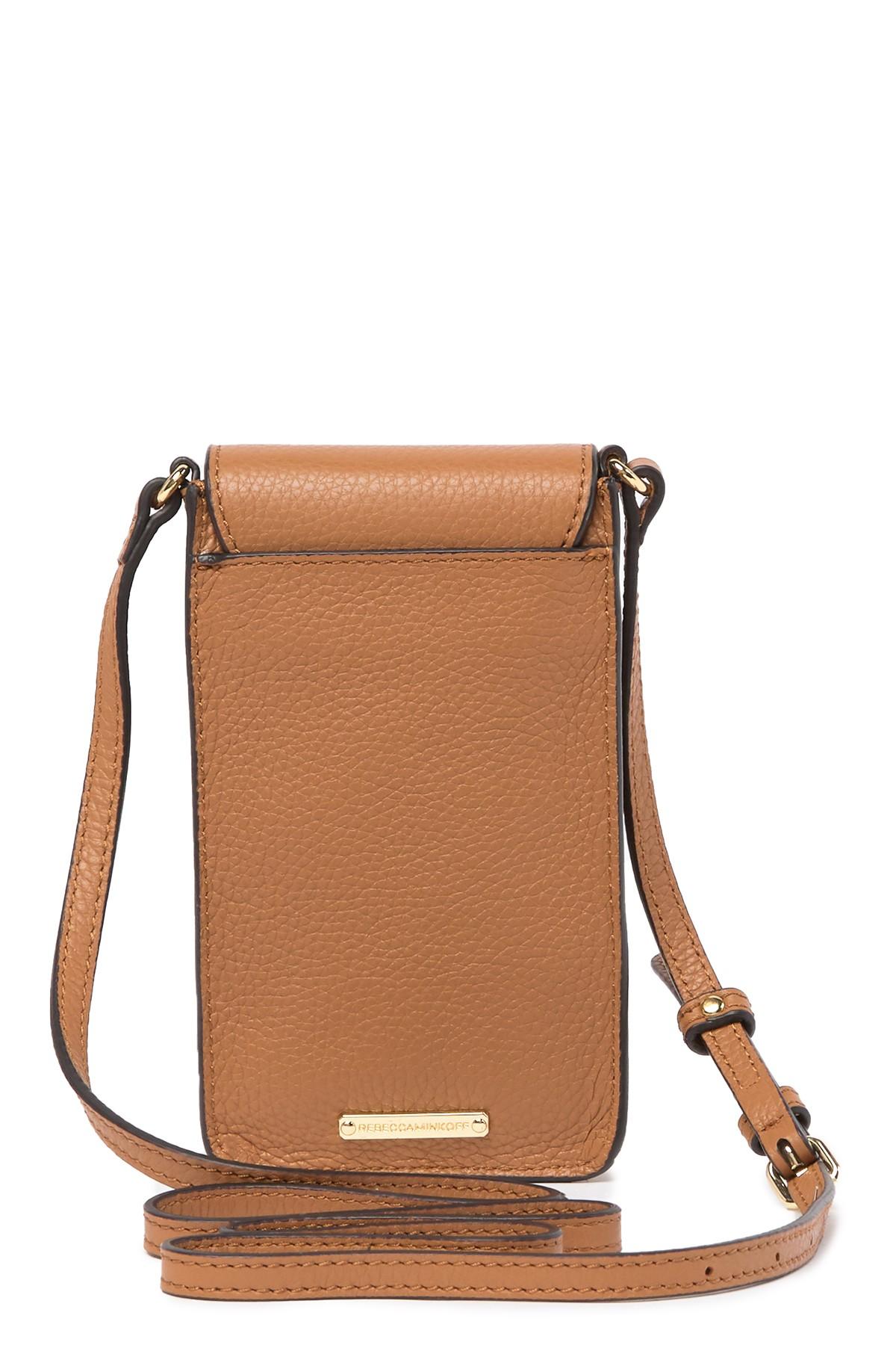 Rebecca Minkoff Isobel Leather Phone Crossbody Bag in Brown - Lyst