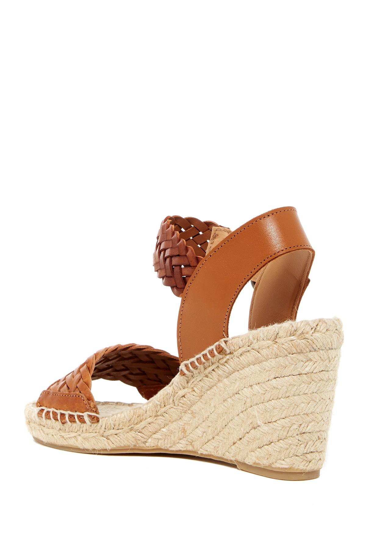 Lyst - Soludos Woven Open Toe Wedge Sandal in Brown