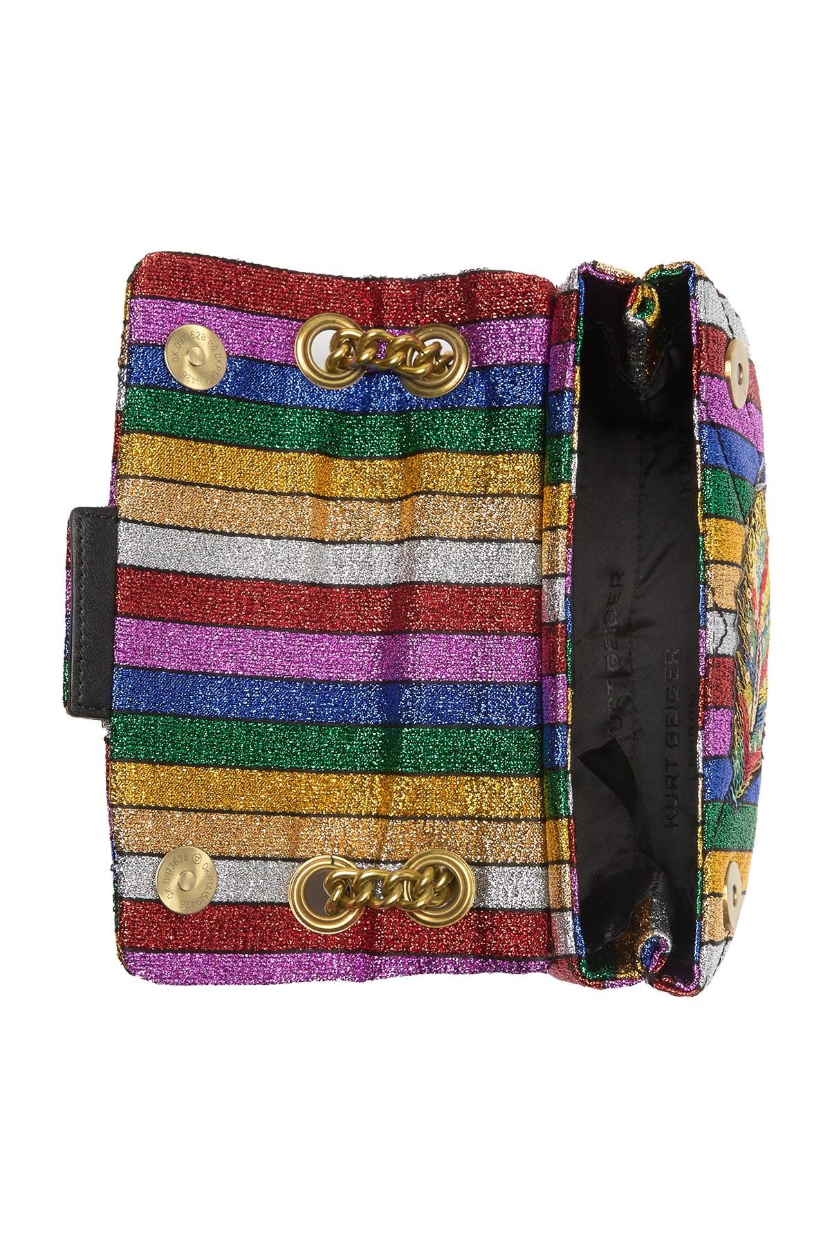 Kurt Geiger Fabric Mini Mayfair X No Heel Evening Bags Mult Lyst