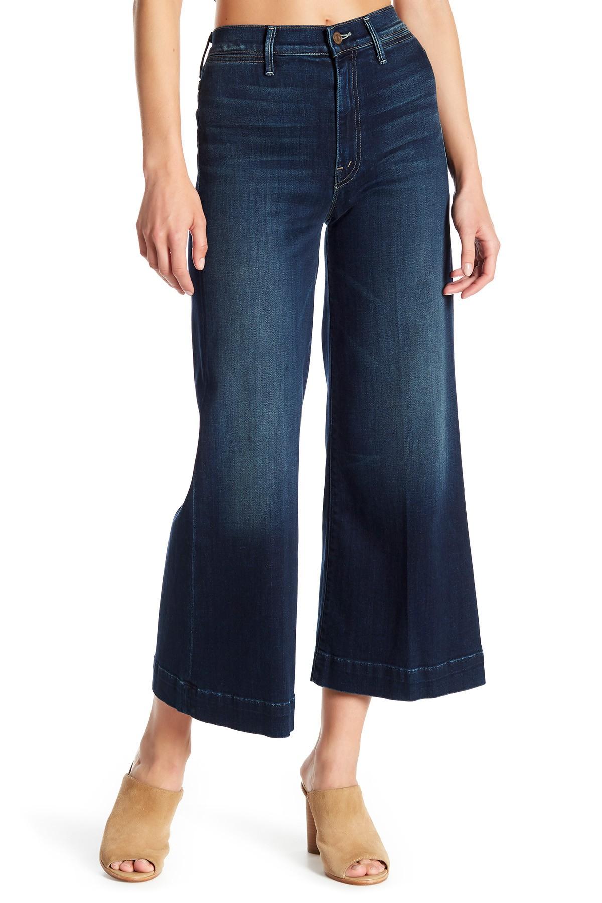 Mother Denim The Swooner Cropped Bootcut Jeans in Blue - Lyst
