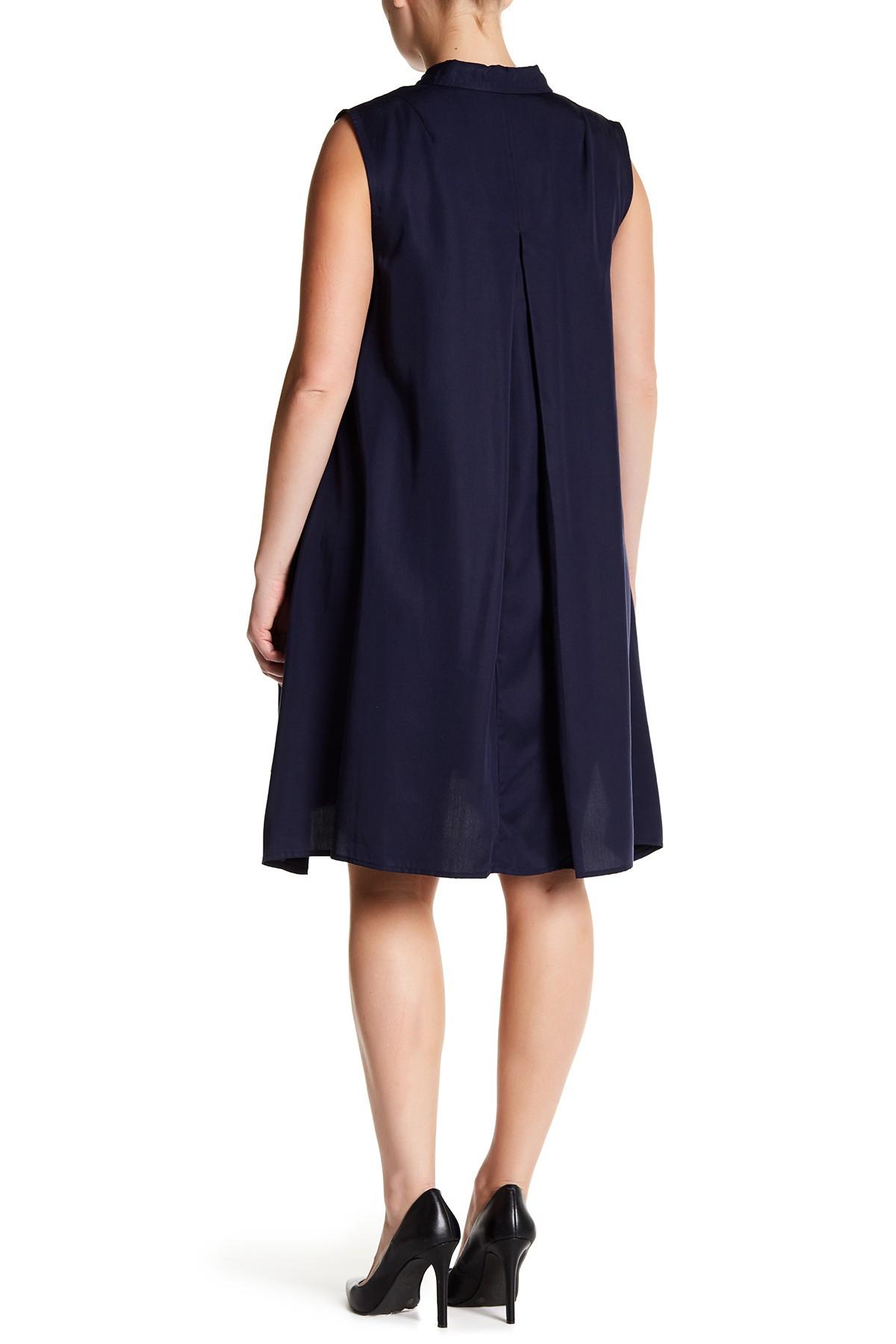 Lyst Sharagano Sleeveless Shirt Dress Plus Size In Blue