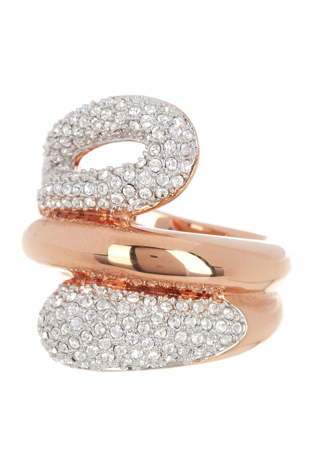 swarovski rose gold band