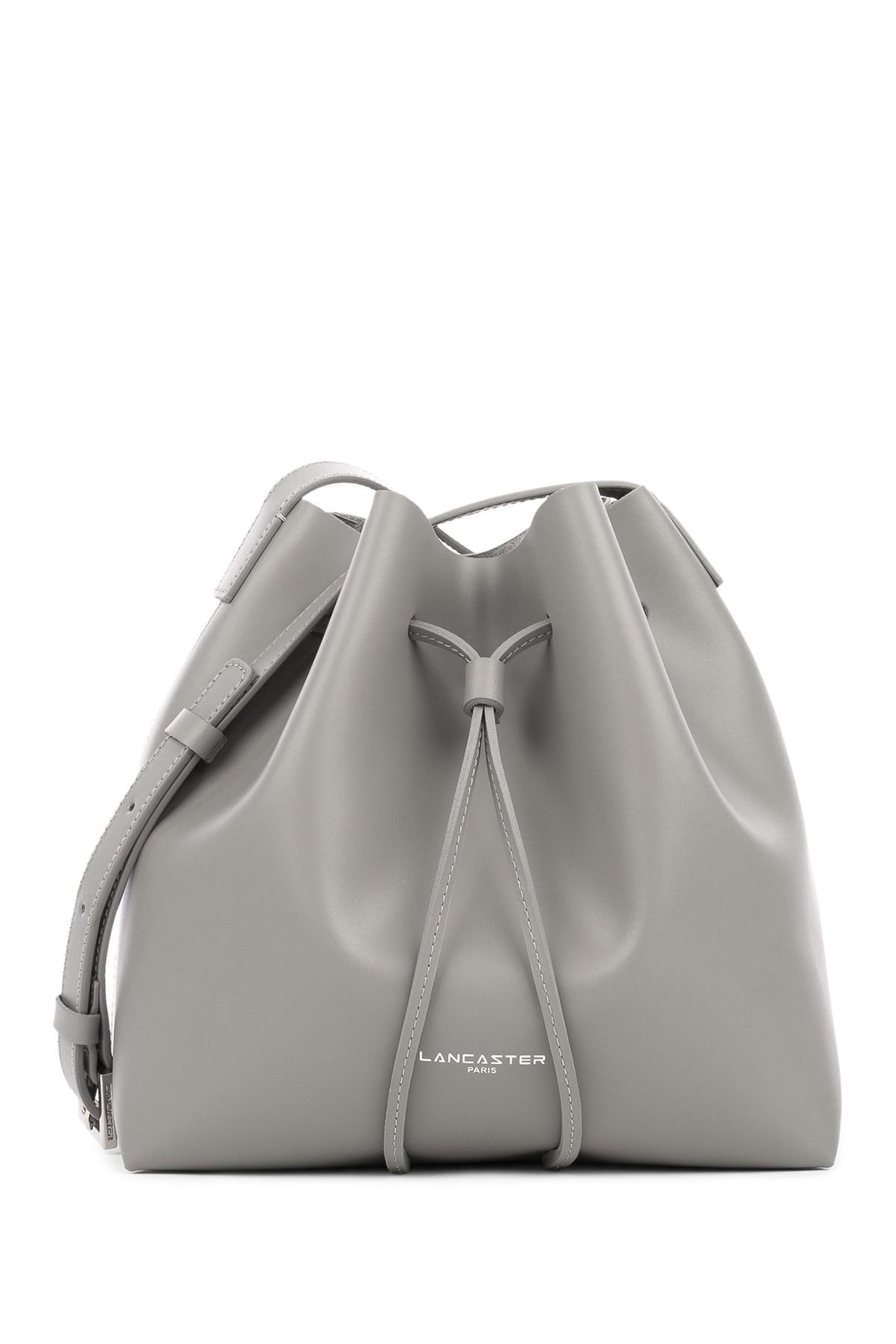 Lancaster Paris Leather Pur Smooth Bucket Bag in Gray - Lyst