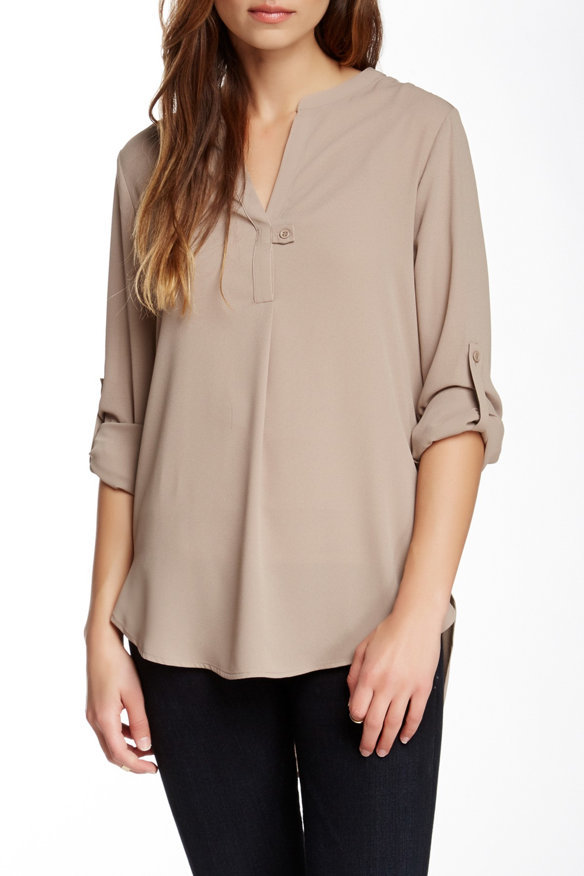Pleione Long Sleeve Blouse in Natural | Lyst
