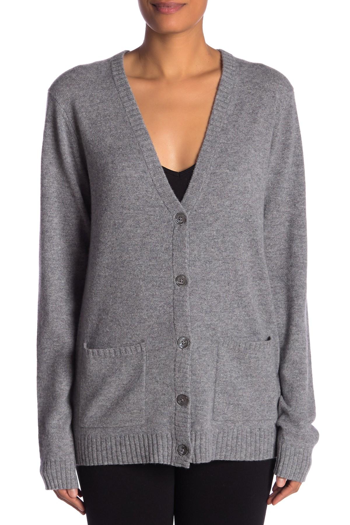 Equipment Whitley Cashmere Cardigan in Gray - Lyst