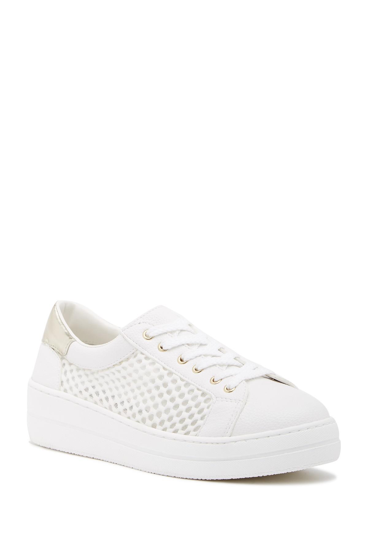 steve madden platform white sneakers