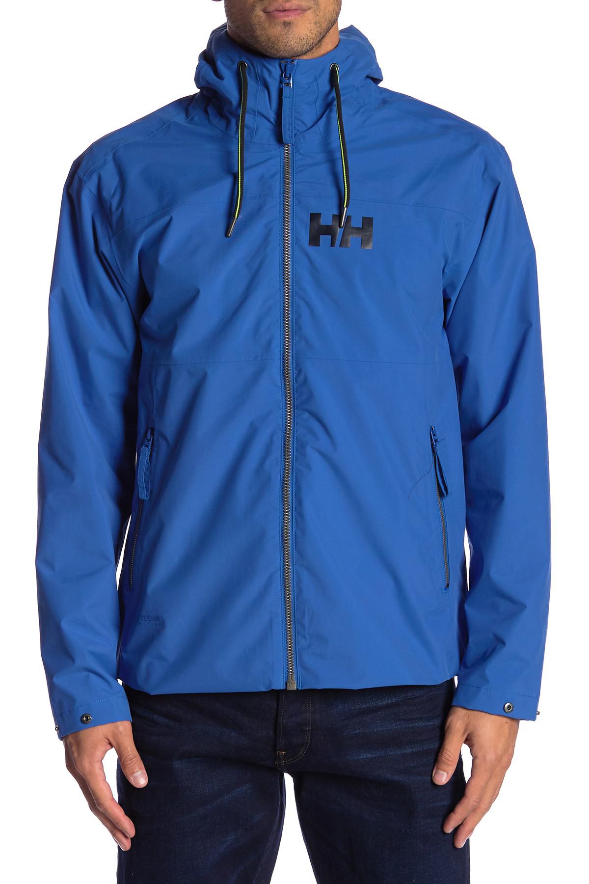 Lyst Helly Hansen Front Zip Hooded Rain Jacket in Blue for Men