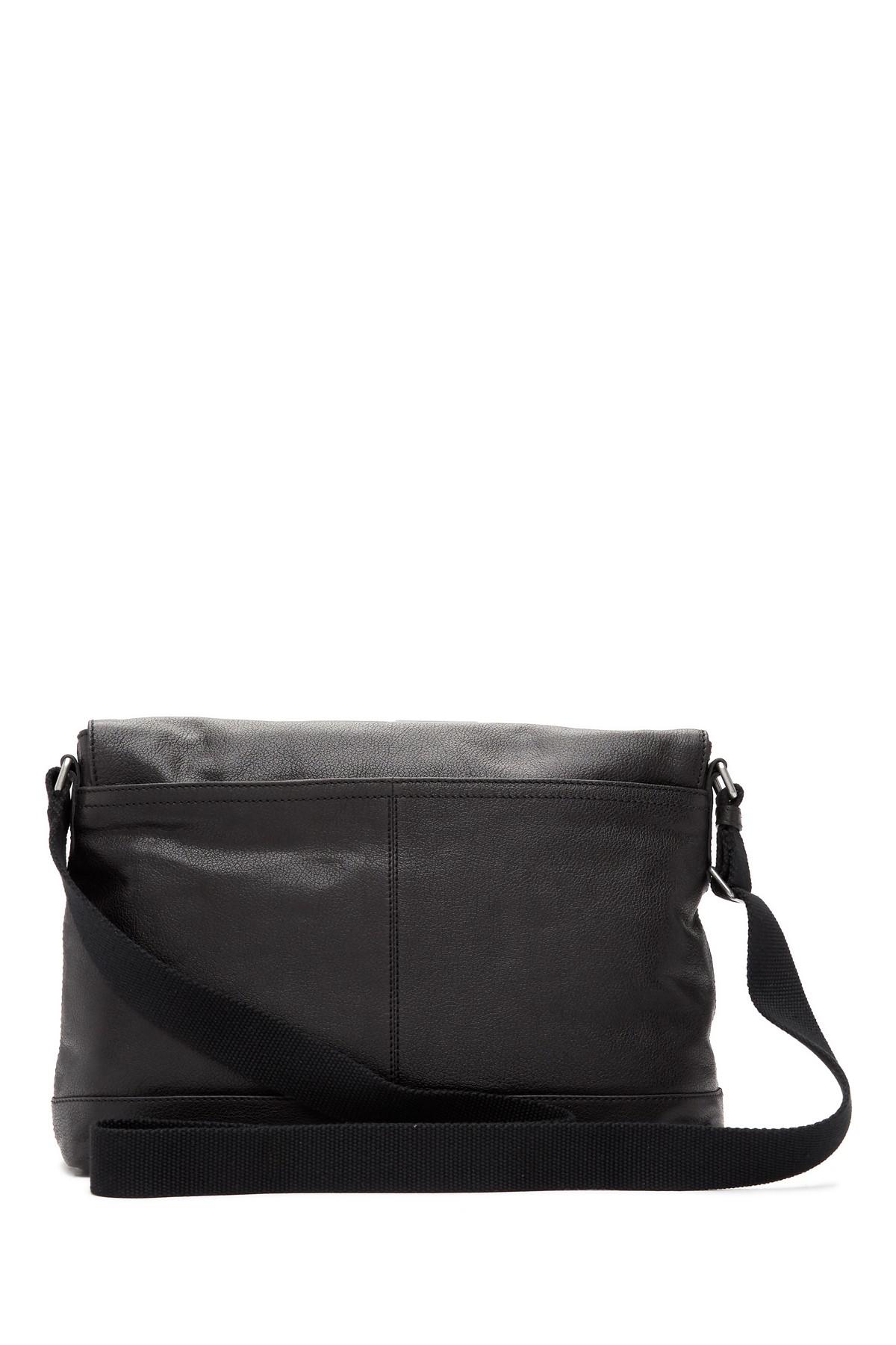 Lyst Frye Owen Leather Messenger Bag In Black For Men View Fullscreen
