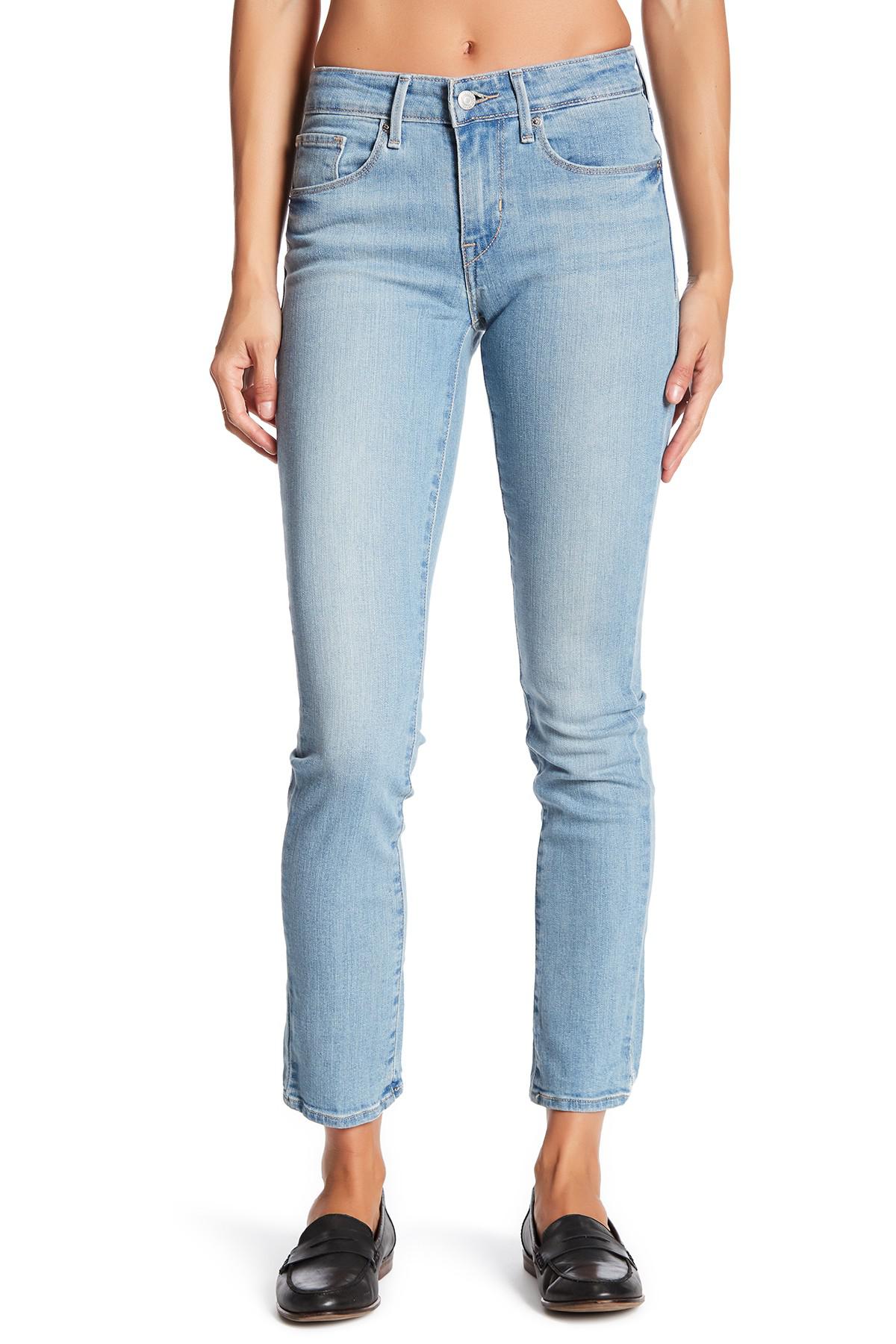 Lyst - Levi'S Mid Rise Skinny Jeans in Blue