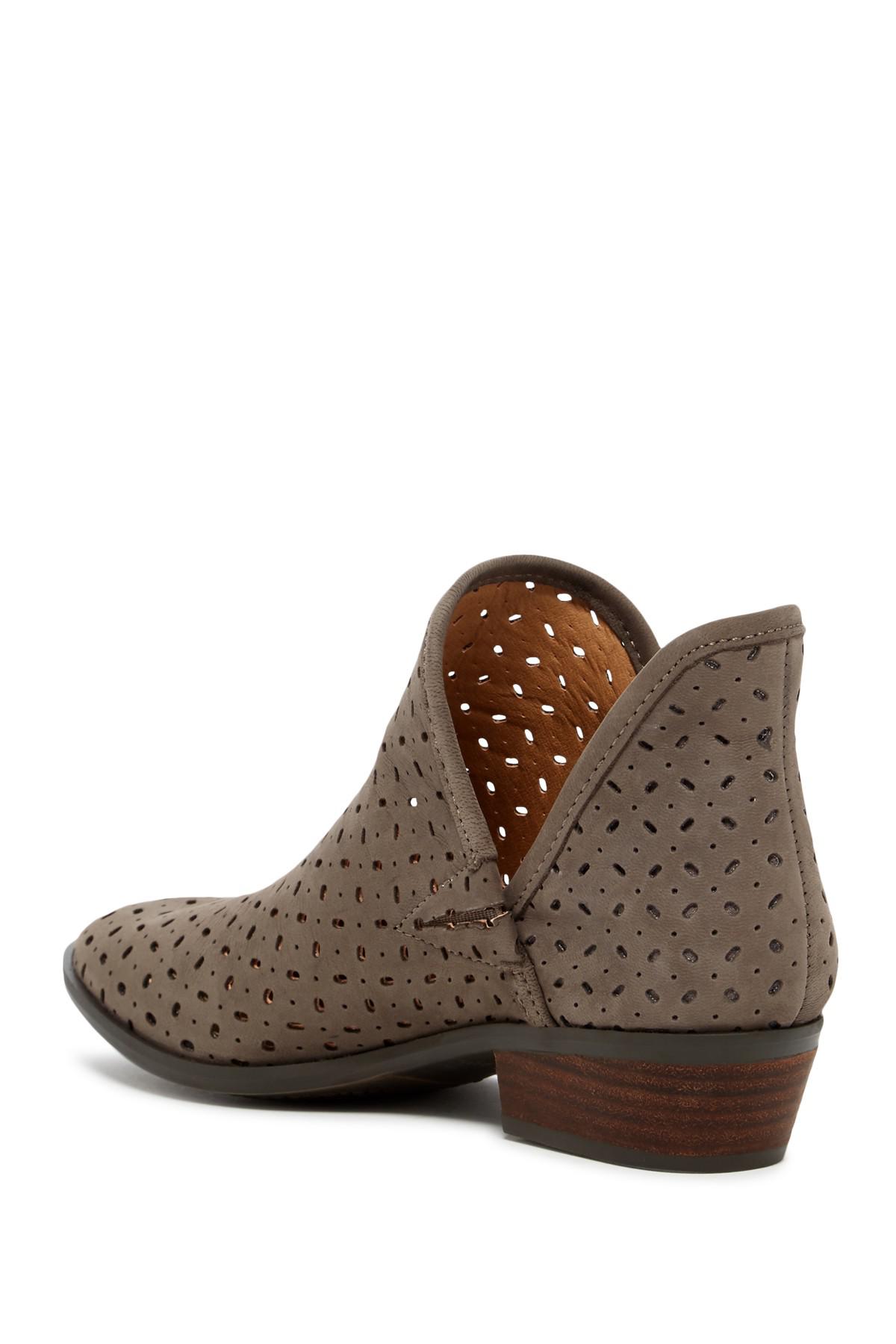 lucky brand brooklin perforated suede bootie