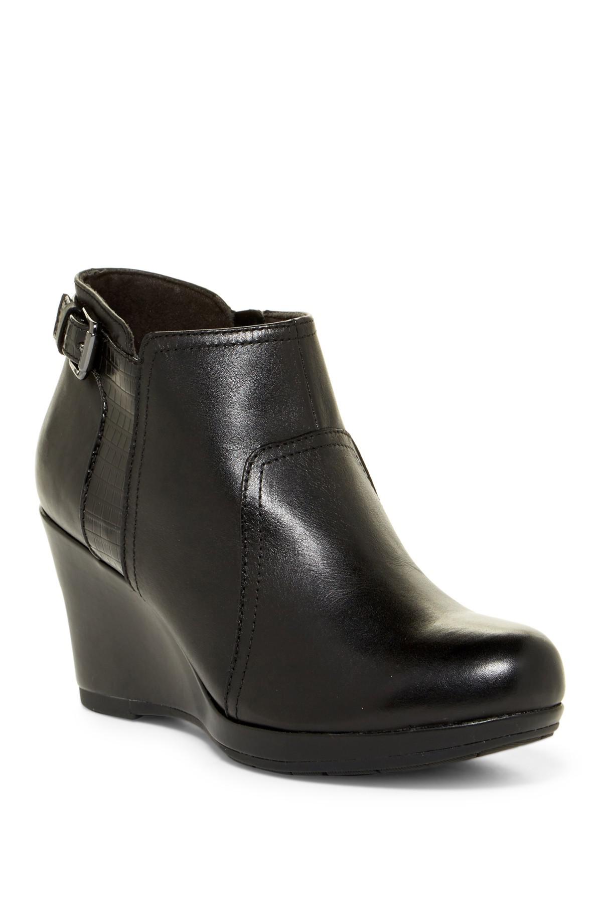 Lyst - Clarks Collection Women's Camryn Fiona Wedge Booties in Black