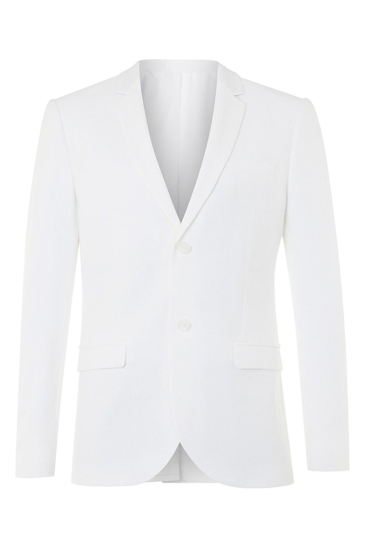 Lyst - TOPMAN Skinny Fit Seersucker Suit Jacket in White for Men