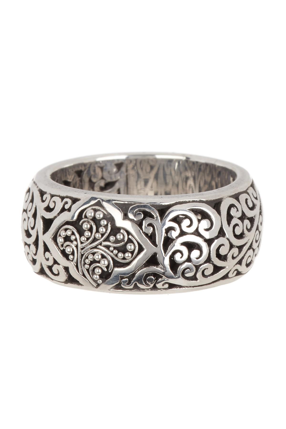 Lois Hill Sterling Silver Filigree Band Ring Size 6 in Metallic Lyst