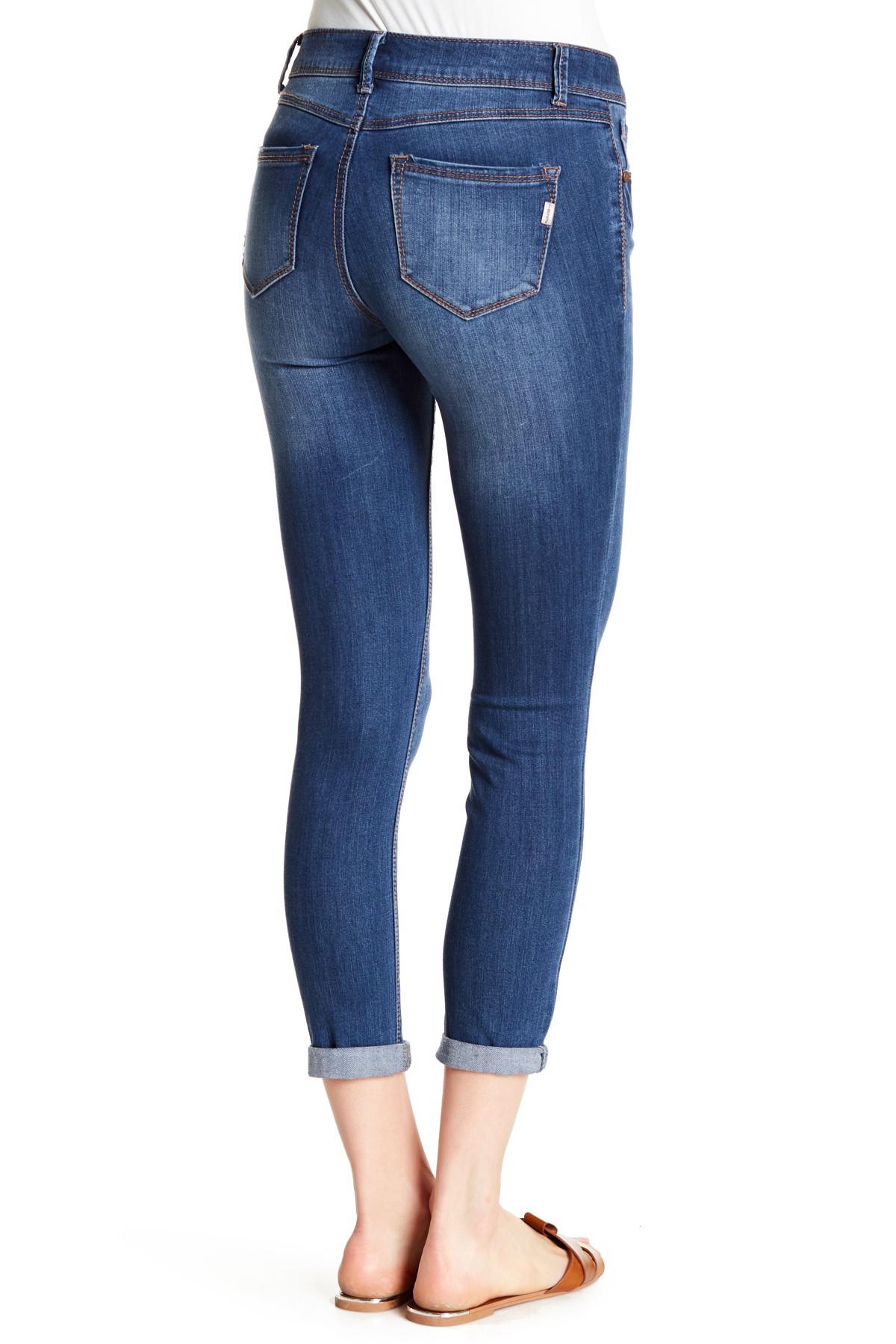 Lyst - 1822 Denim Adrianna Crop Skinny Jeans in Blue