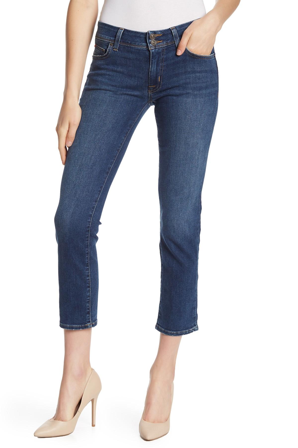 Hudson Jeans Ginny Cropped Straight Leg Jeans in Blue - Lyst
