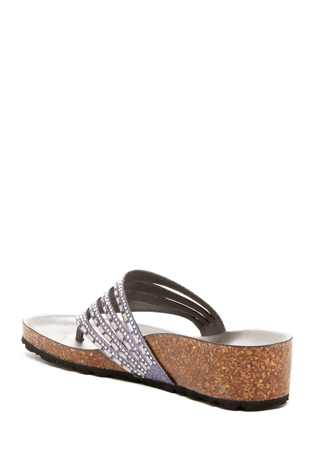 Lyst Italian Shoemakers Galaxy  Wedge Thong Sandal 