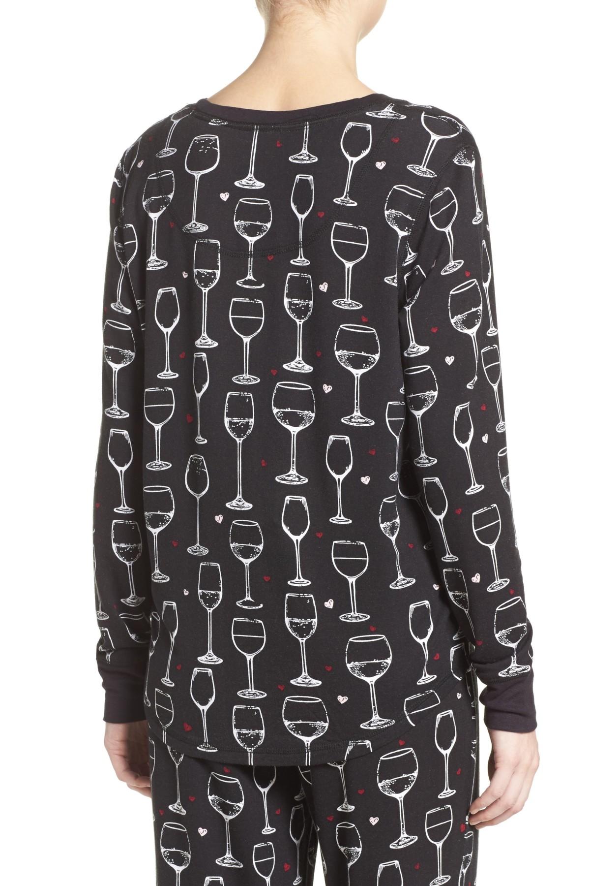 Lyst Pj Salvage Wine Glass Sweatshirt in Black